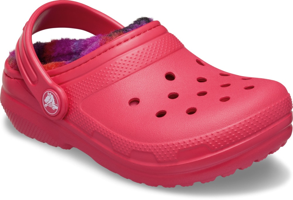 CROCS Kinder Clog "Classic Lined Bold Check", Gr. 32rot, Croslite , Schuhe, Hausschuh mit Warmfutter