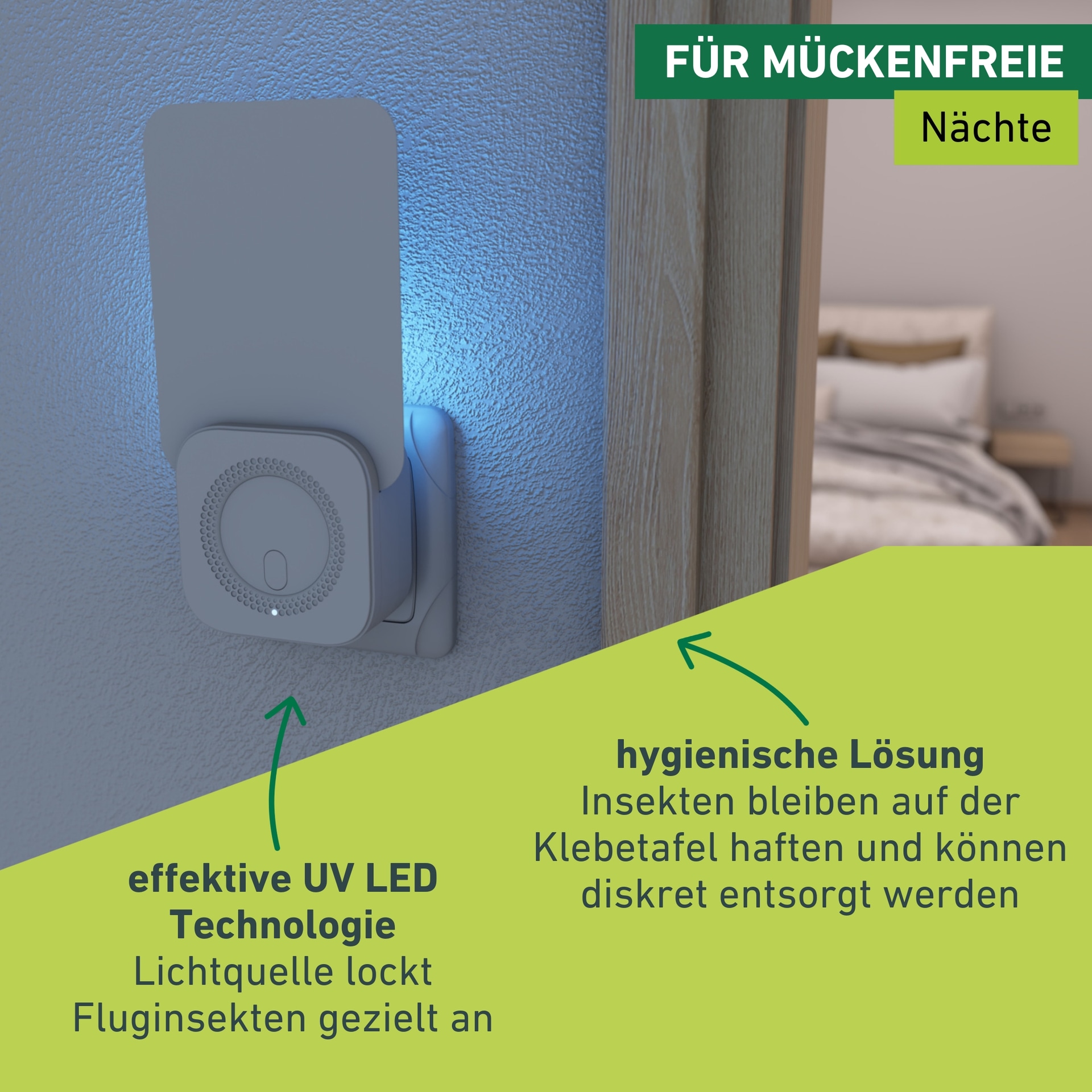 Windhager Insektenfalle »für Fluginsekten mit UV-Licht, Fliegenfalle für den Innenbereich« Mückenfalle, Insektenfalle und Mottenfalle mit Klebetafeln
