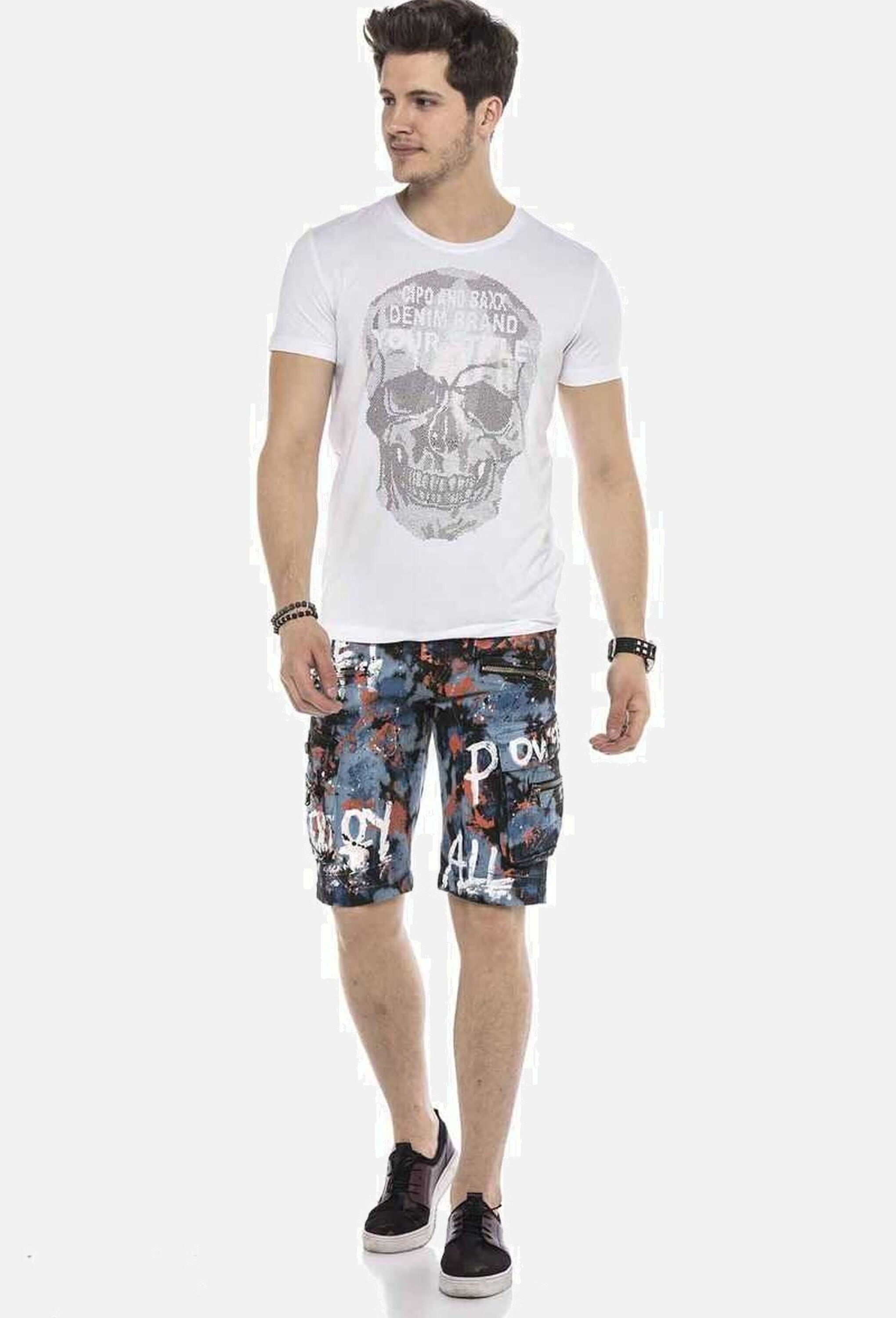 Cipo & Baxx Jeansbermudas »Cipo & Baxx Bermuda & Short« mit angesagtem Denim-Coating, CK204