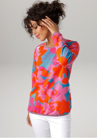 Aniston CASUAL Sweatshirt, mit großflächigem, farbenfrohen Blumendruck - NEUE KOLLEKTION kaufen