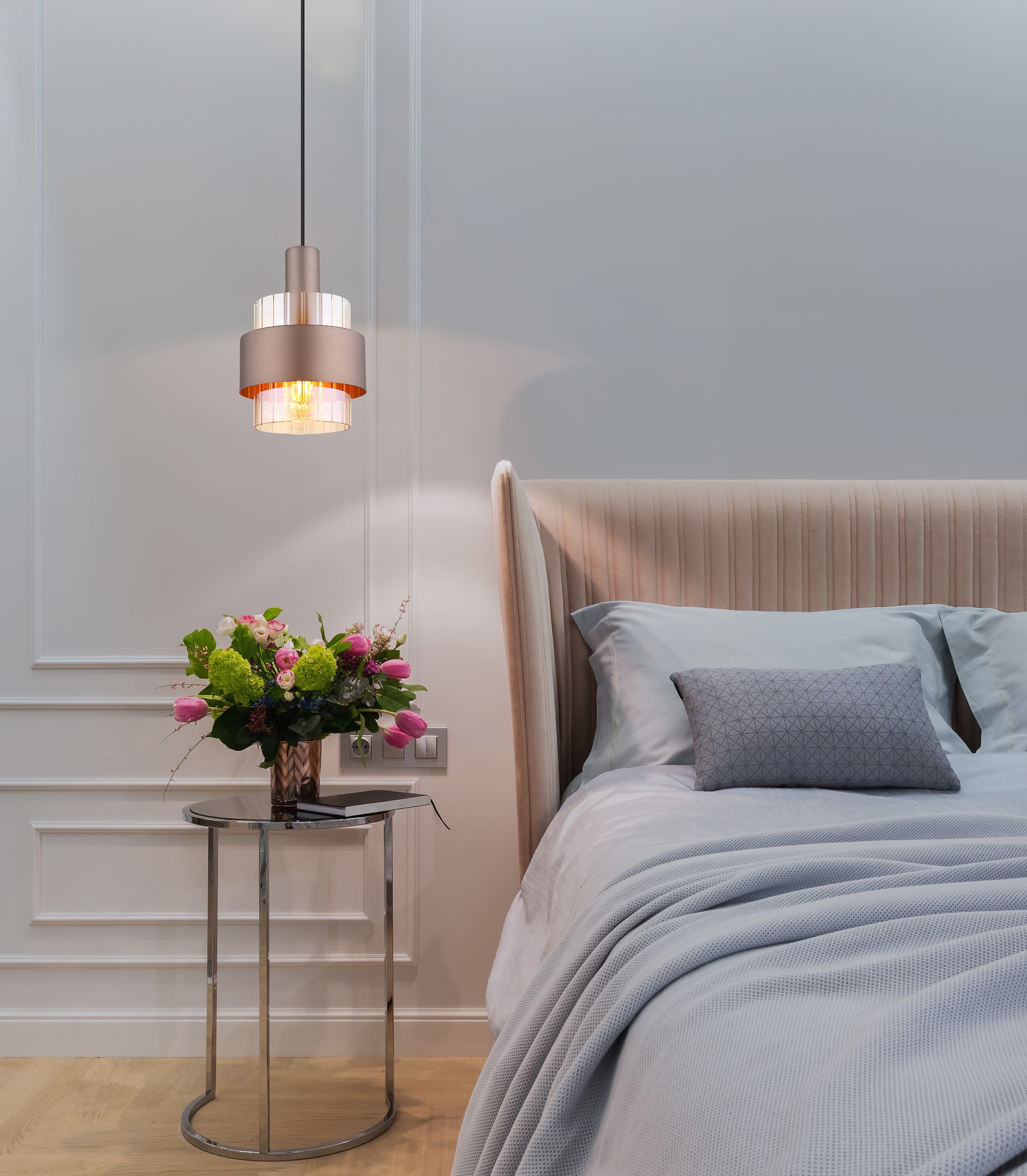 GLOBO LIGHTING Hängeleuchte »MILLEY«, Leuchtmittel E27 | ohne Leuchtmittel, Hängelampe/Pendelleuchte/Esszimmer/Wohnzimmer/Esstisch