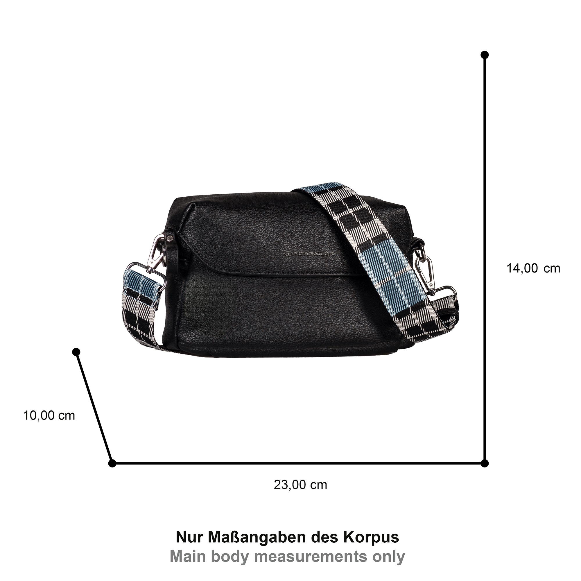 TOM TAILOR Handtasche "Chrissi" aus weichem Lederimitat mit breitem kariert günstig online kaufen