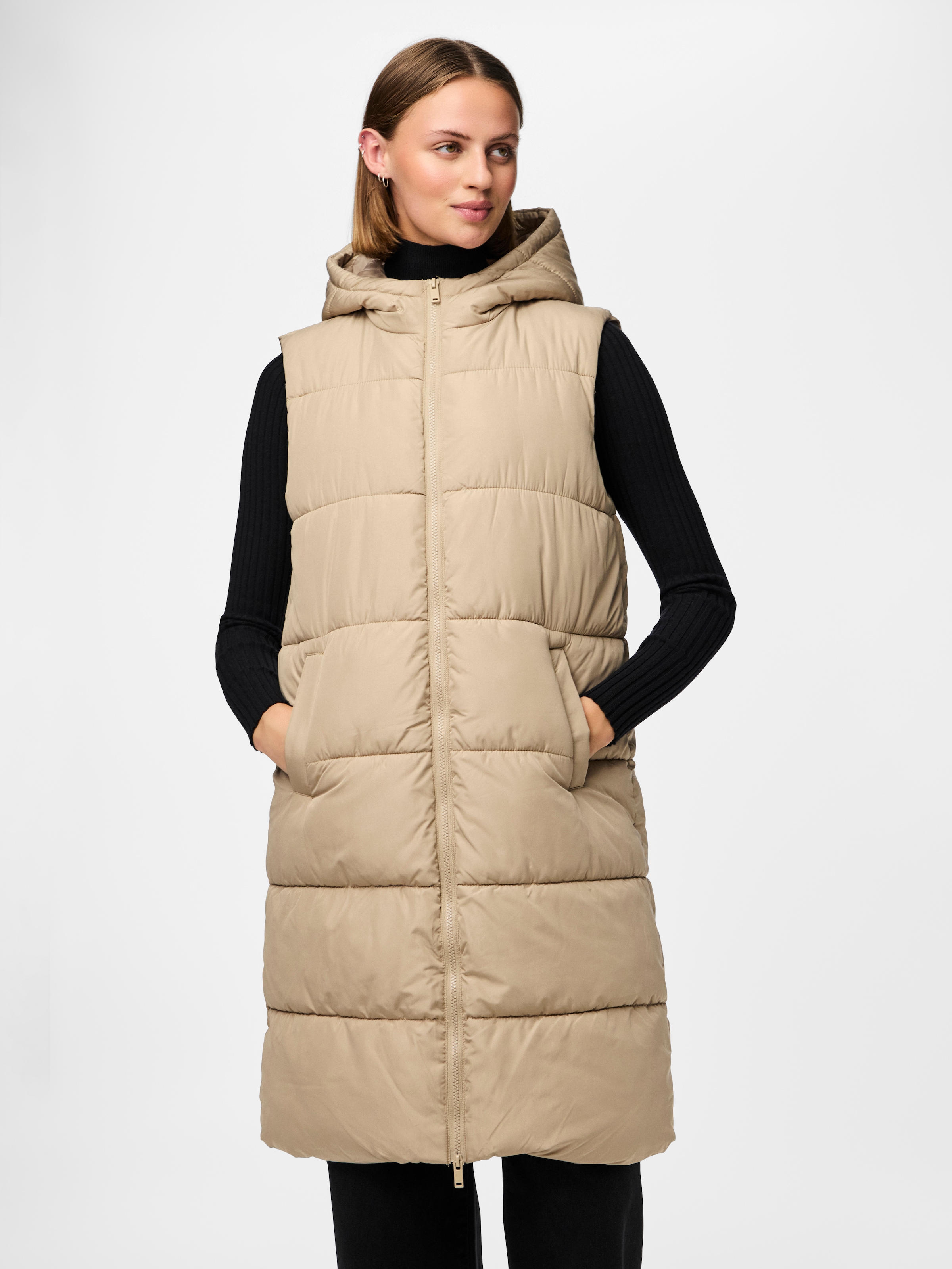 pieces Steppweste "PCBEE NEW LONG PUFFER VEST NOOS BC"