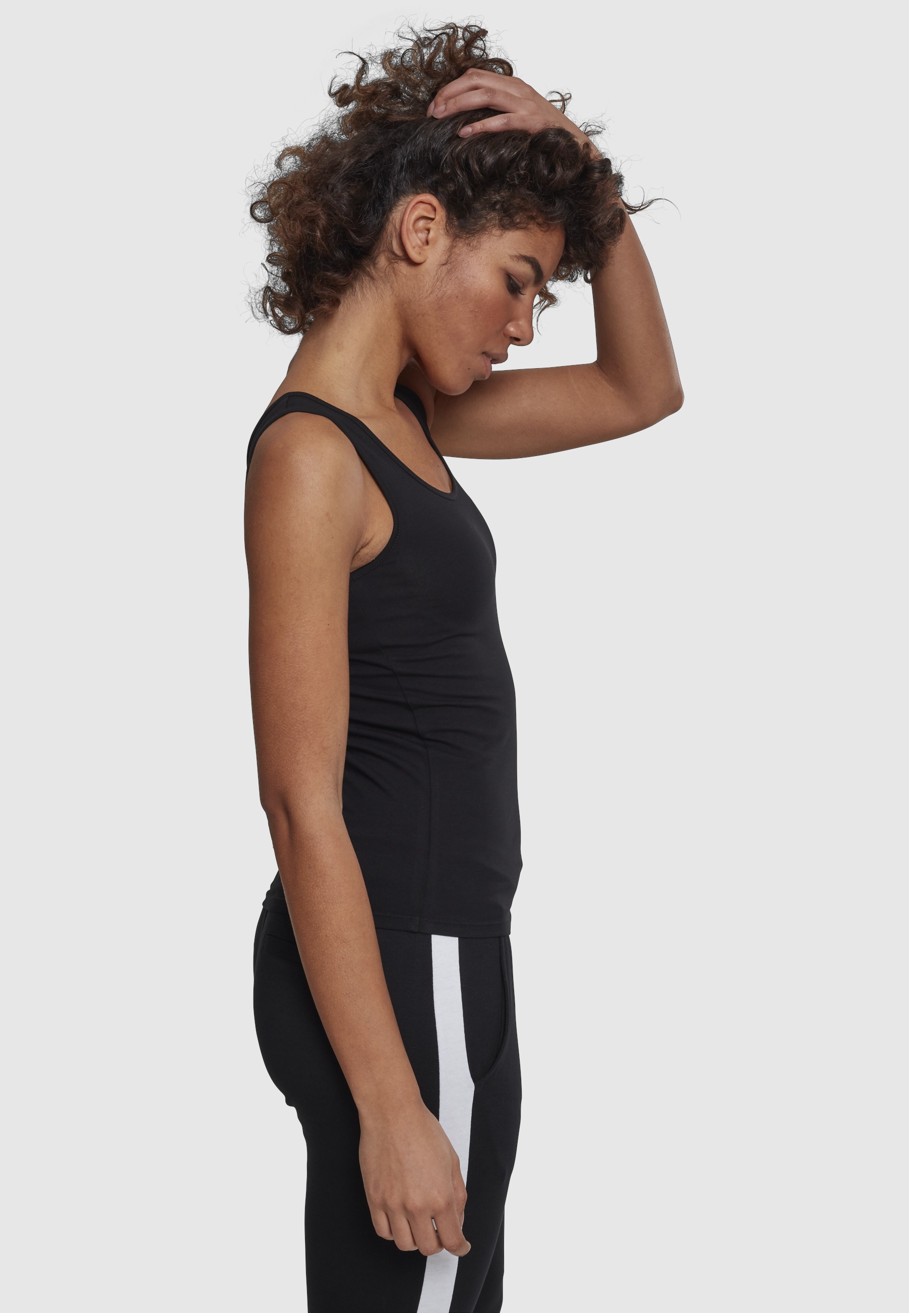URBAN CLASSICS Tanktop »Urban Classics Damen Ladies 2-Pack Basic Stretch Top« 1 Stk.
