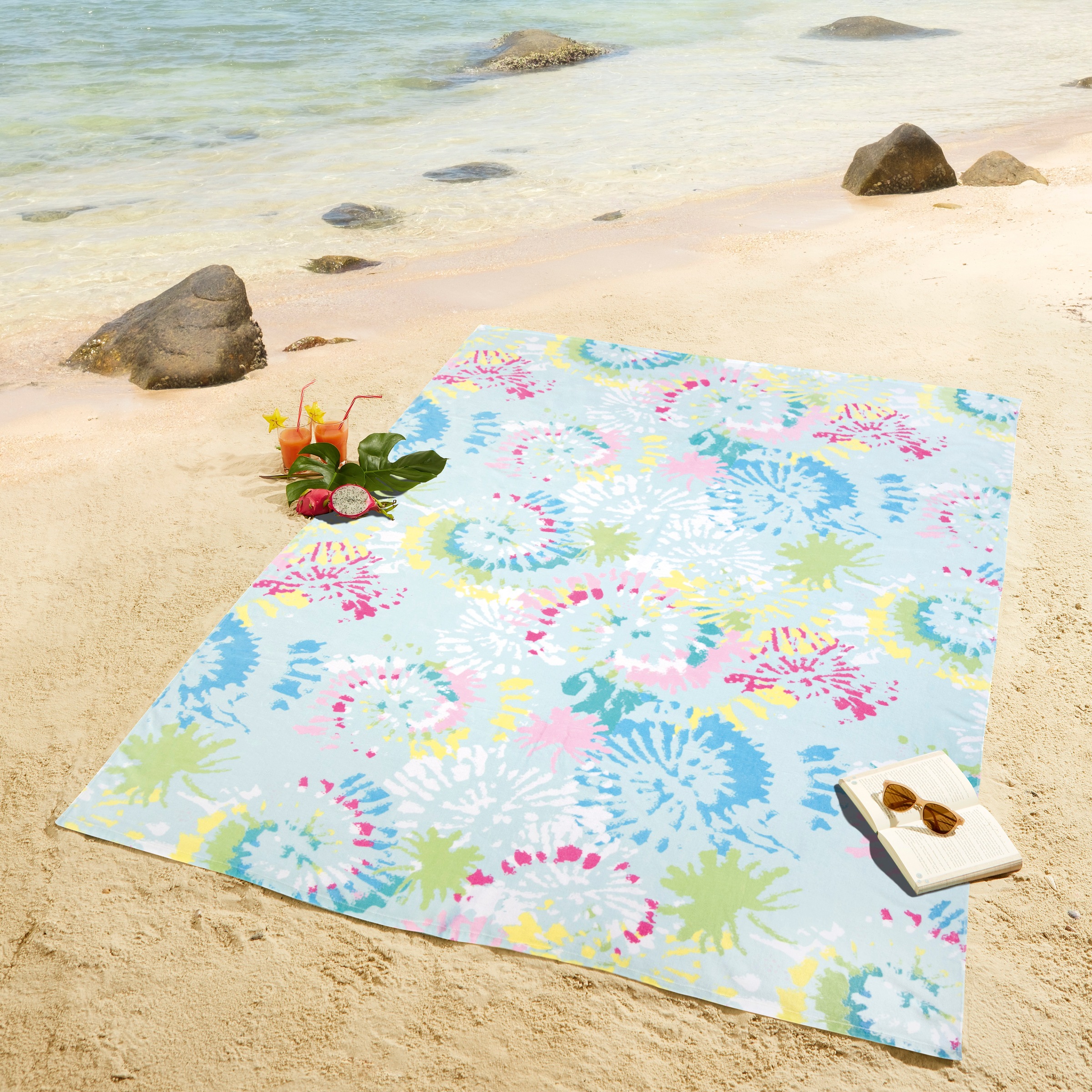 Dyckhoff Strandtuch "Splash" Extra groß 140x195cm günstig online kaufen