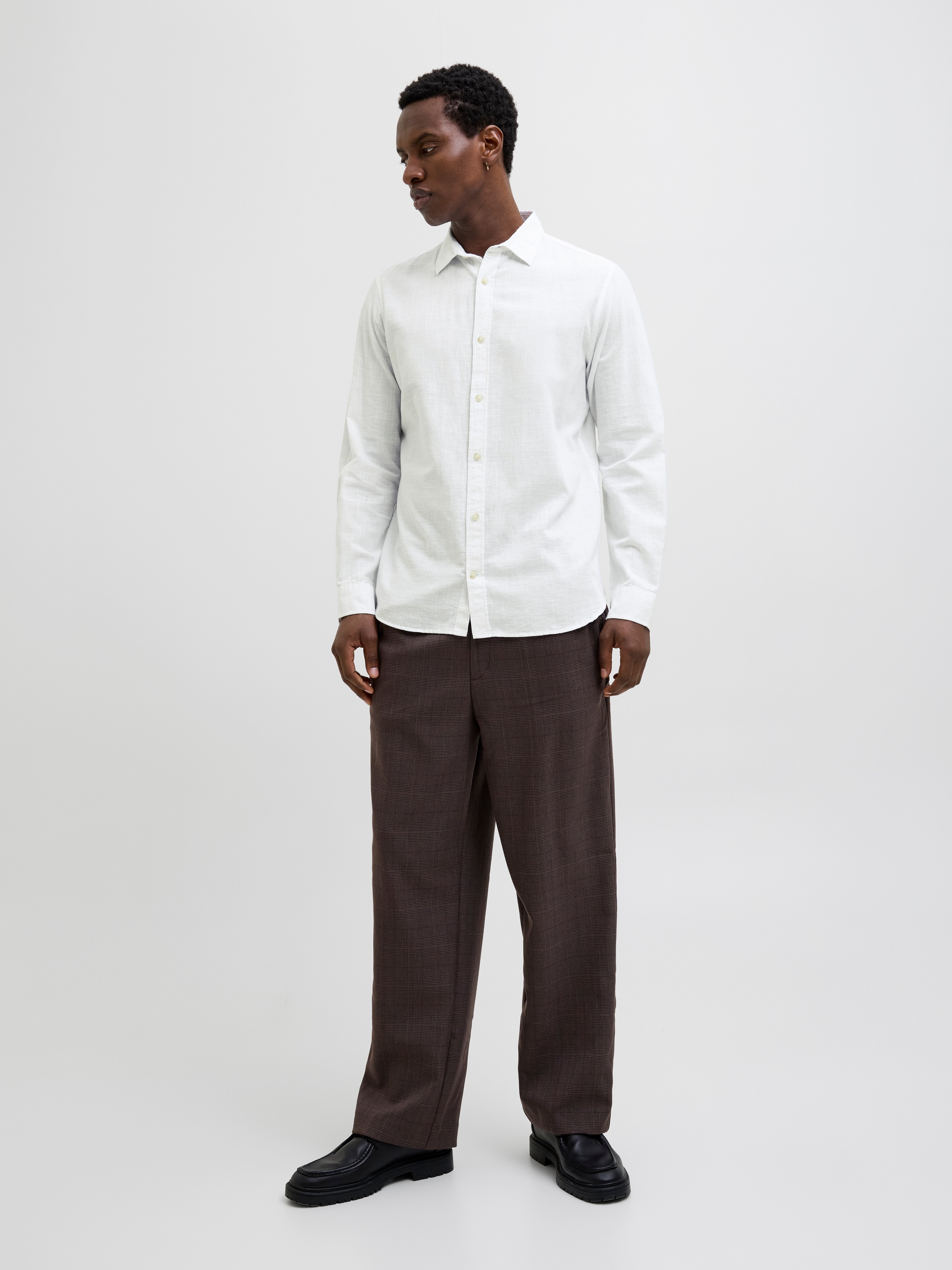 Jack & Jones JJESUMMER SHIRT LS SN Men Long Sleeve Shirt White 3
