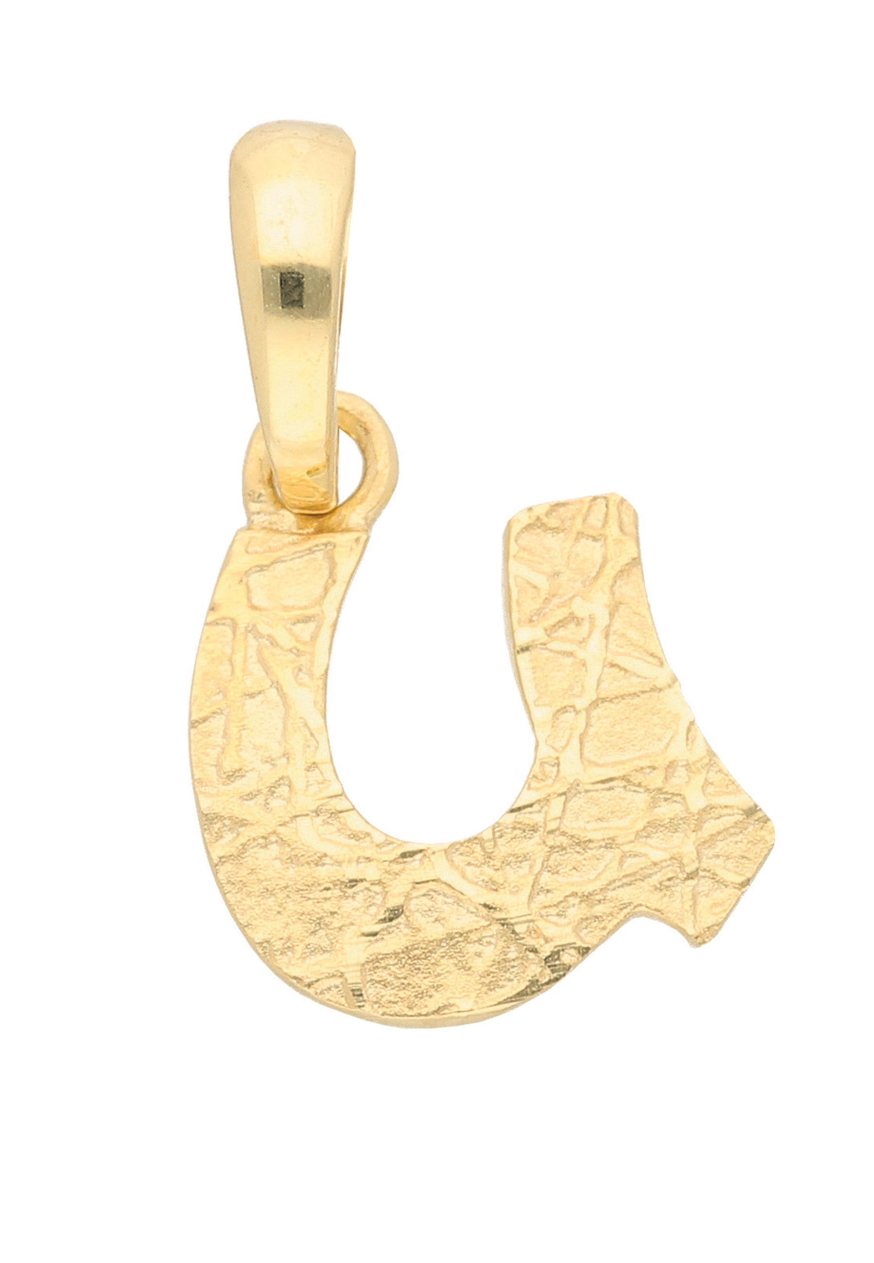 ADELIA ́S Damen Buchstabenanhänger "Damen & Herren 333 Gold Buchstabenanhänger U", Gold, gold, Gold, Schmuckanhänger, für Damen & Herren