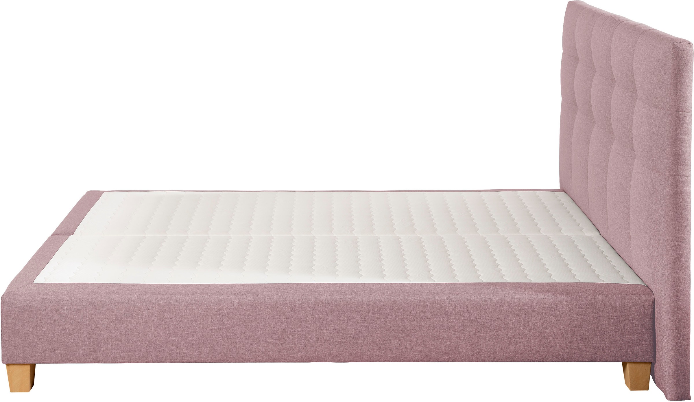 Boxspringbett HOME AFFAIRE "Moulay", lila (flieder), B:154cm L:231cm, Komplettbetten, Boxspringbett, inkl. Topper, in Überlänge 220 cm, 3 Härtegrade, auch in H4 6