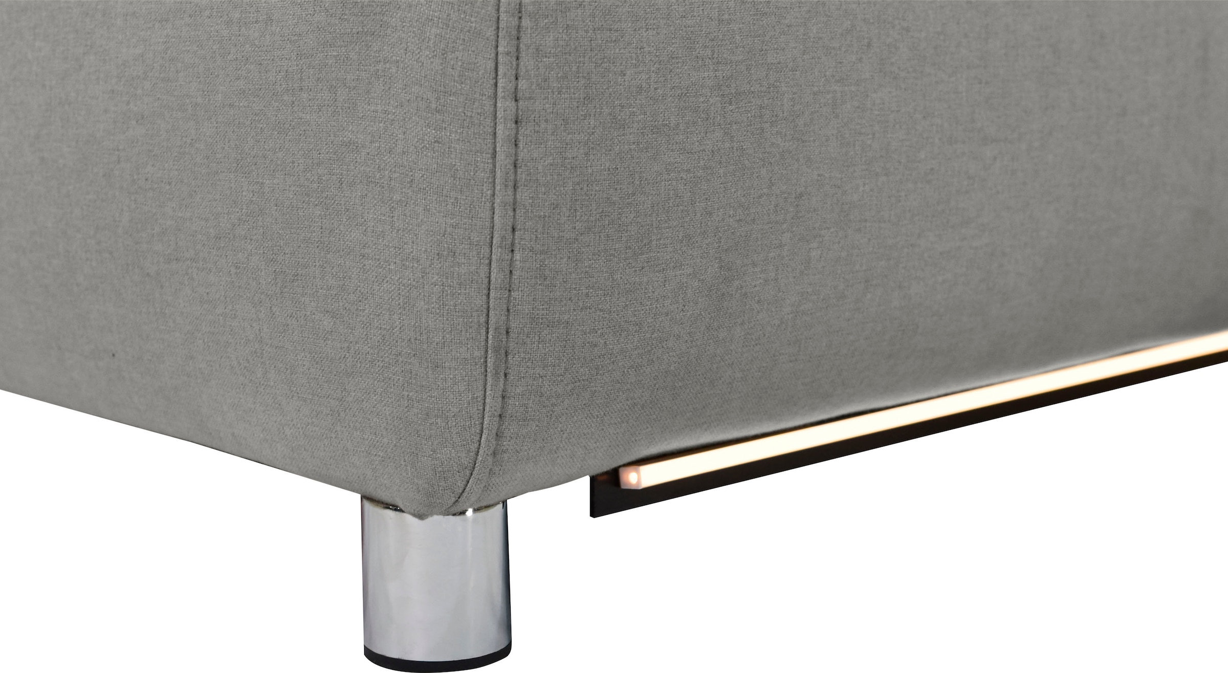 Places of Style Ecksofa »Pareli, L-Form, 259cm,m. Recamiere, Echtleder, Kunstleder, Webstoff«, man. o. elektr. Relaxfunktion, USB/Kopfteilverstellg u. LED