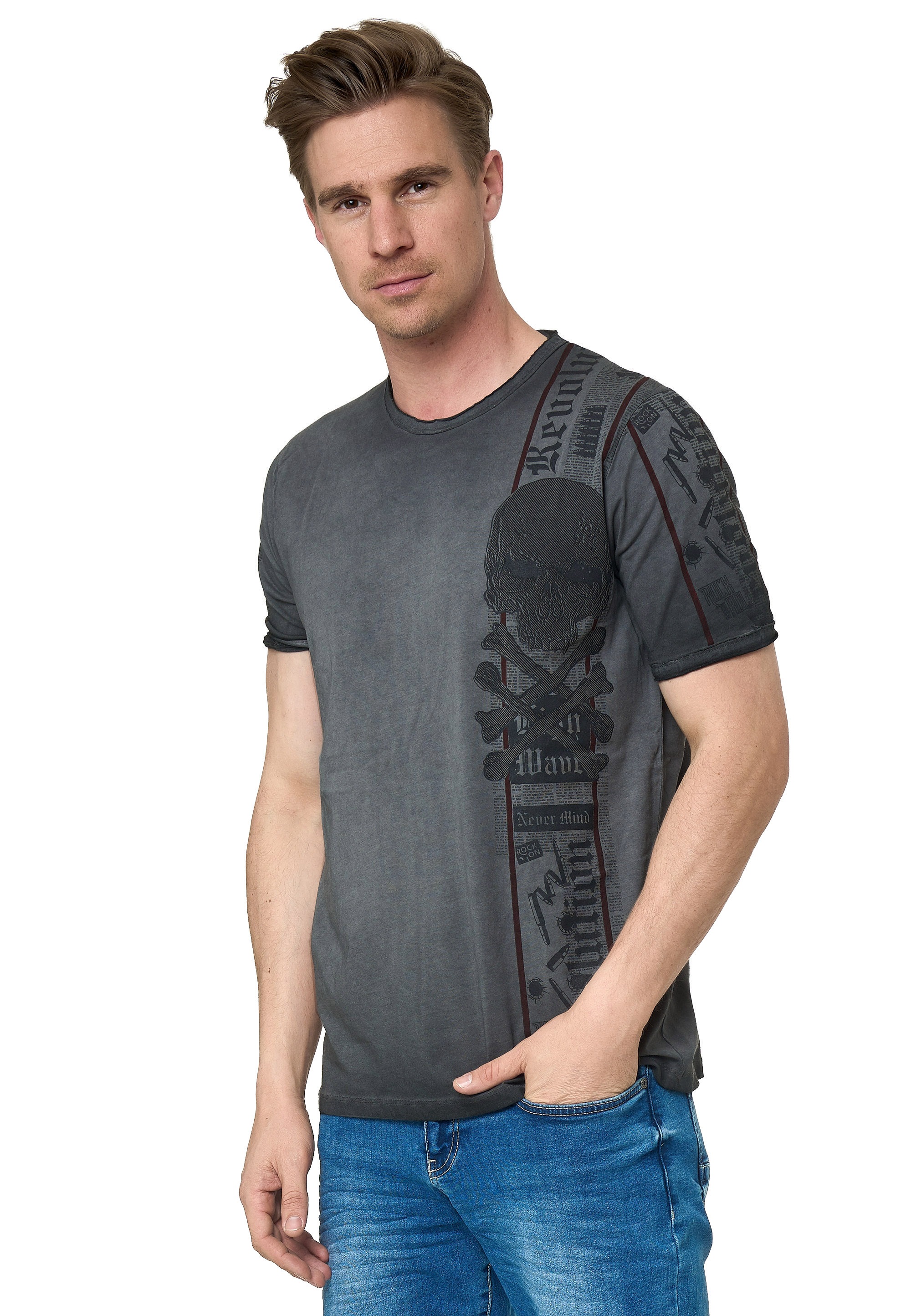 Rusty Neal T-Shirt im verwaschenen Look