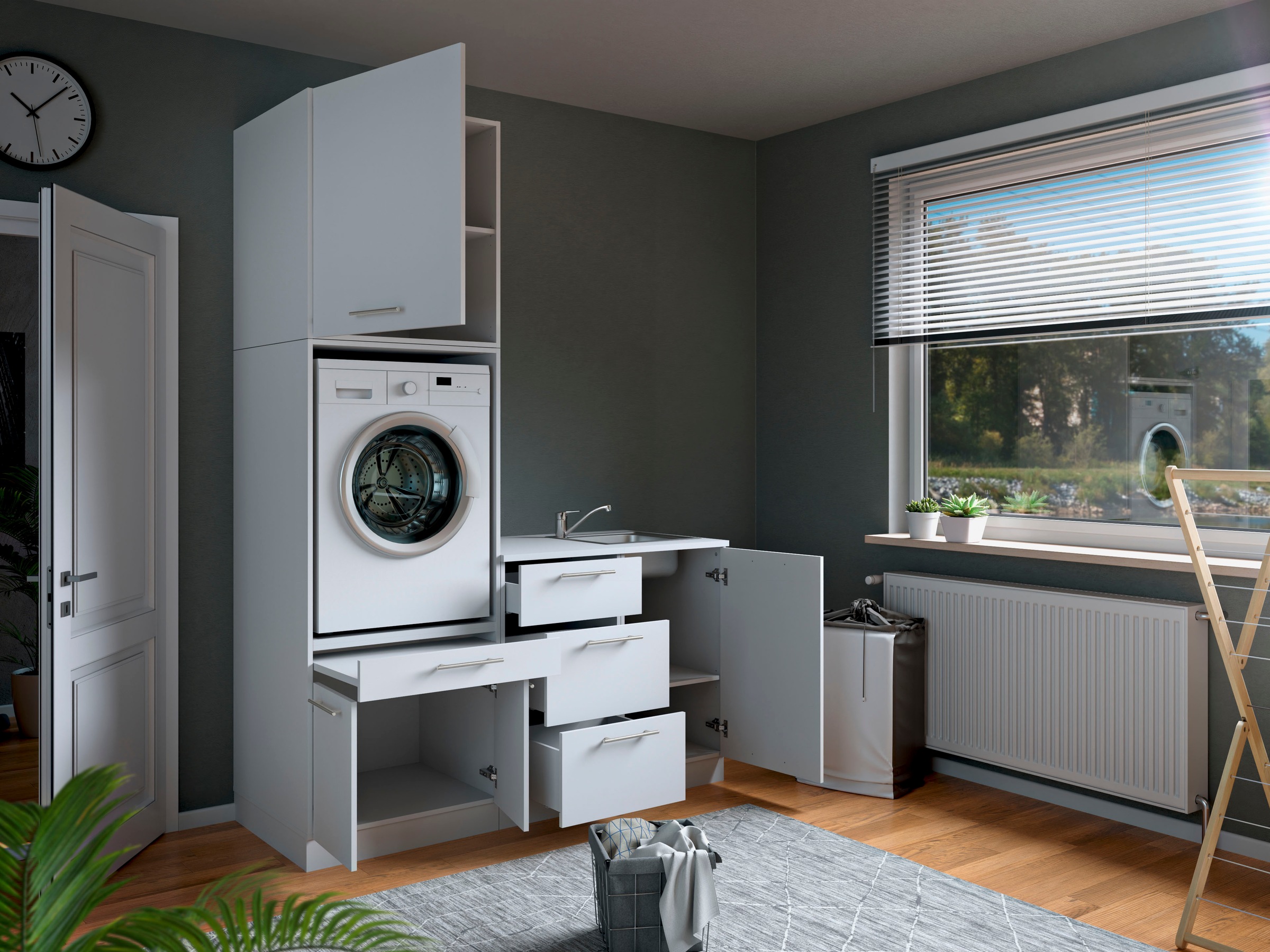 Laundreezy Mehrzweckschrank-Set »Laundreezy, 4-tlg. Mehrzweckschrank-Set B/H/T 168/238/68 cm« 4 Stk. tlg.