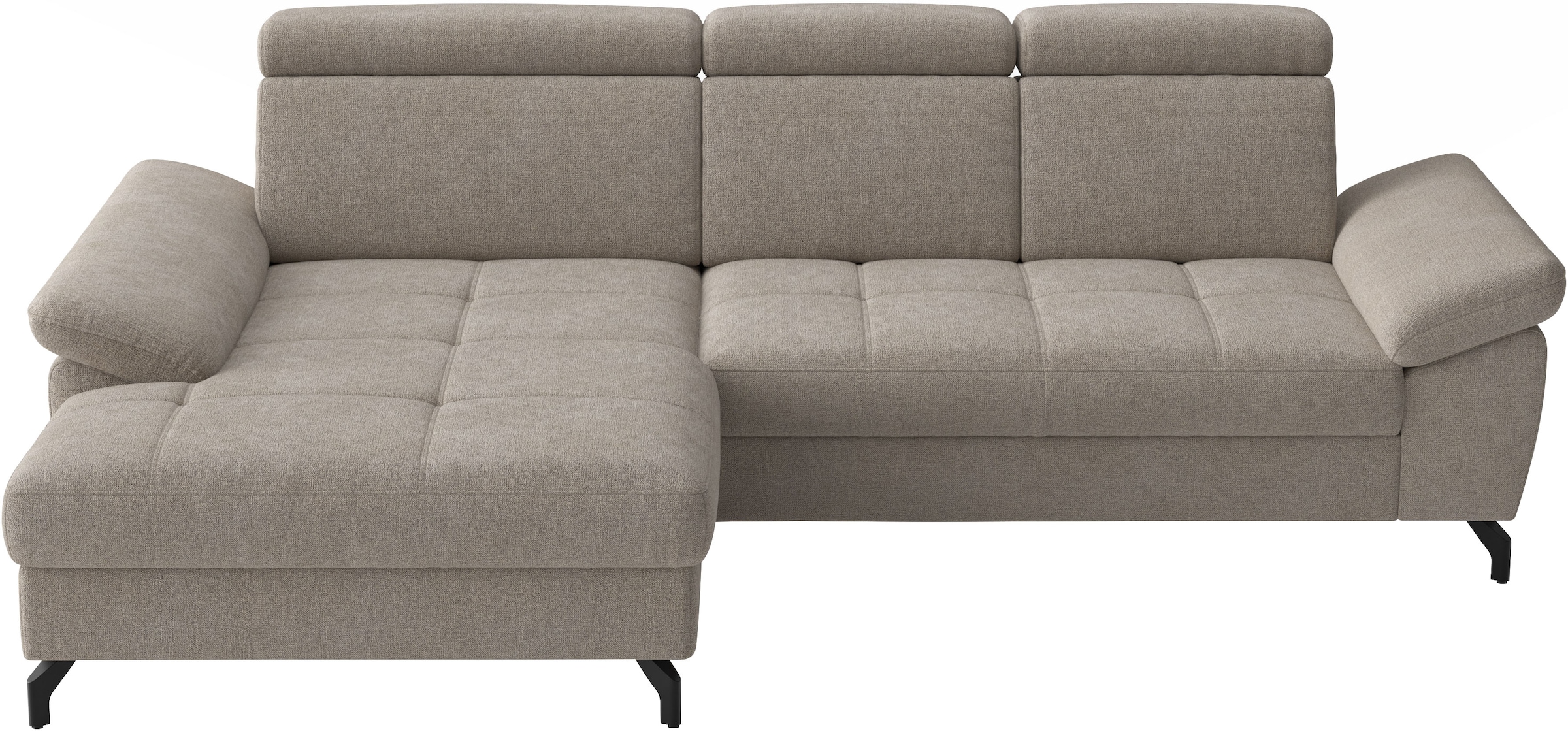sit&more Ecksofa "Vanity, L-Form, B: 264 cm," Inkl.Sitz-,Kopf-und Armteilverstellung