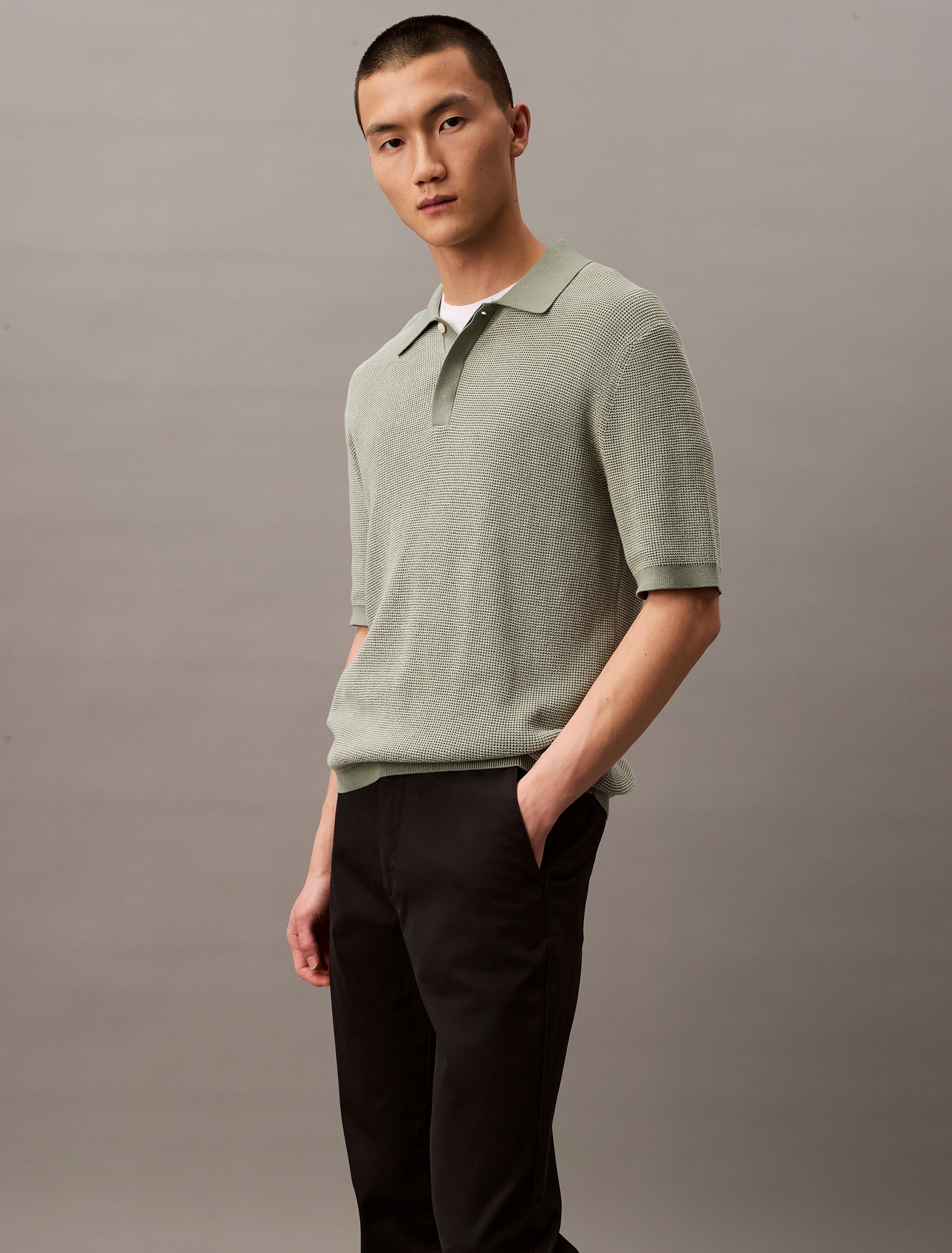 Calvin Klein Stoffhose »SLM CTTN STRTCH CHN«, Mit Gürtelschlaufen
