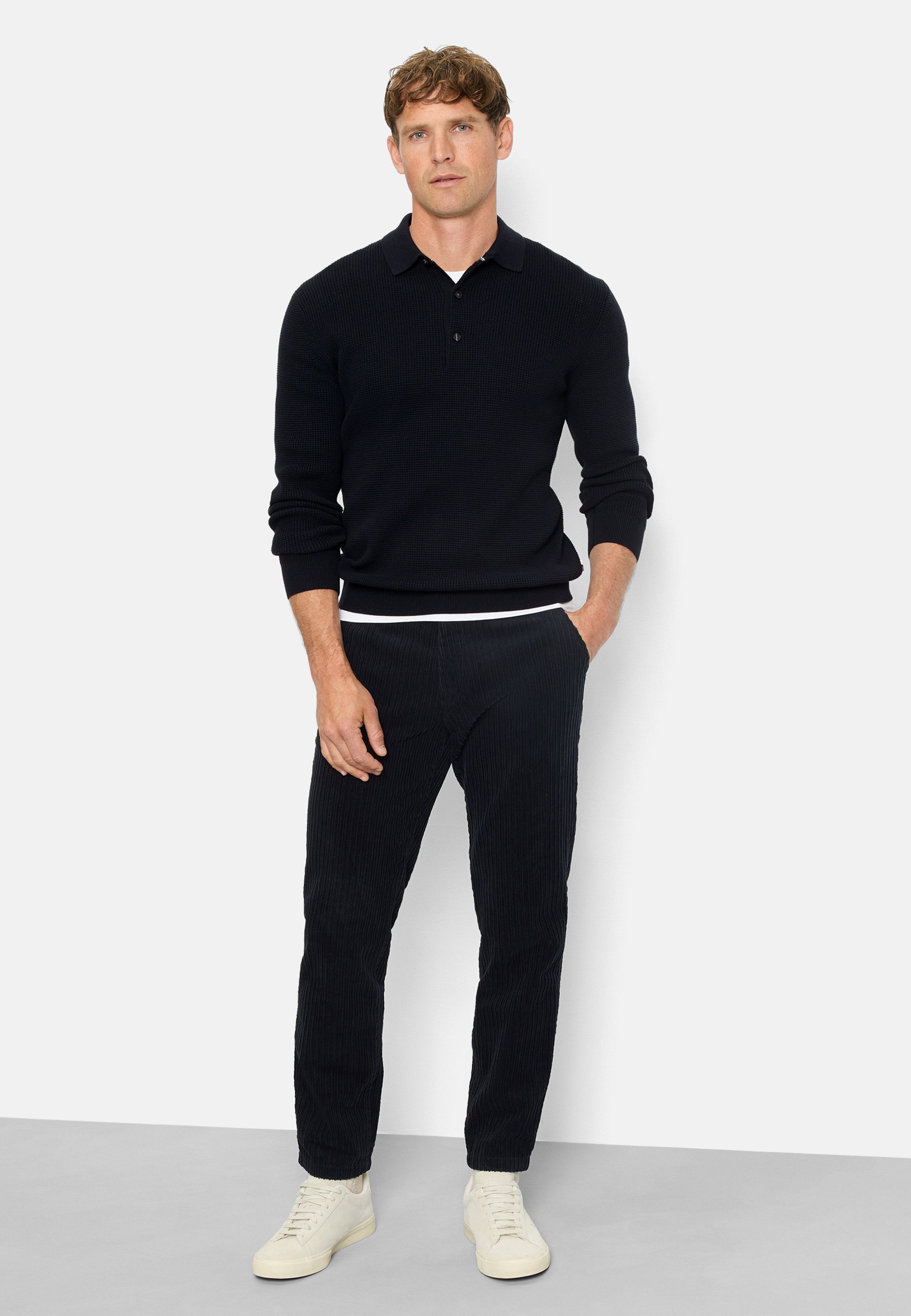 OLYMP Langarm-Poloshirt »OLYMP Casual Strick«