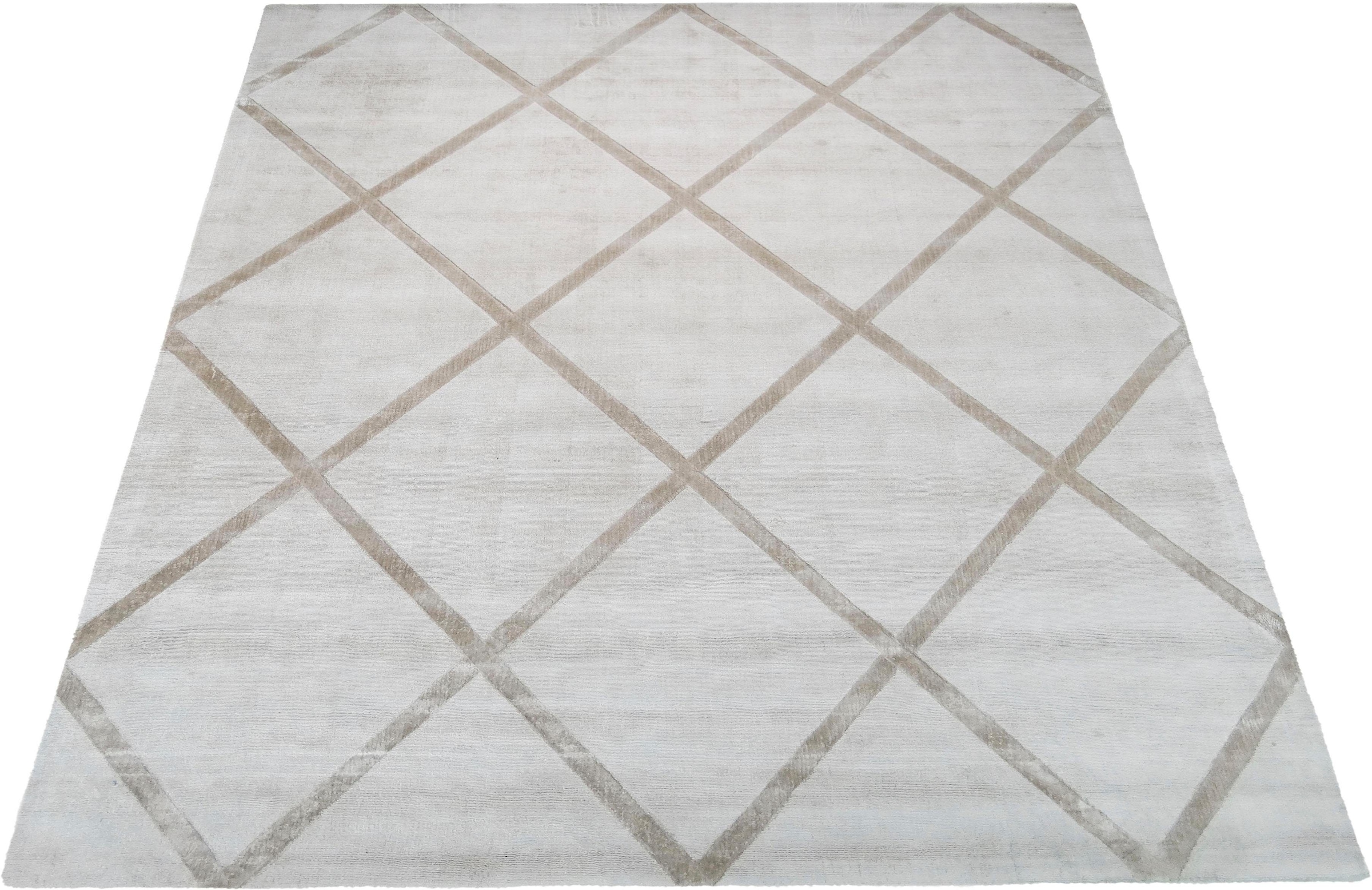 Teppich »Blerina«, rechteckig, elegant glänzender Kurzflorteppich in Seiden-Optik