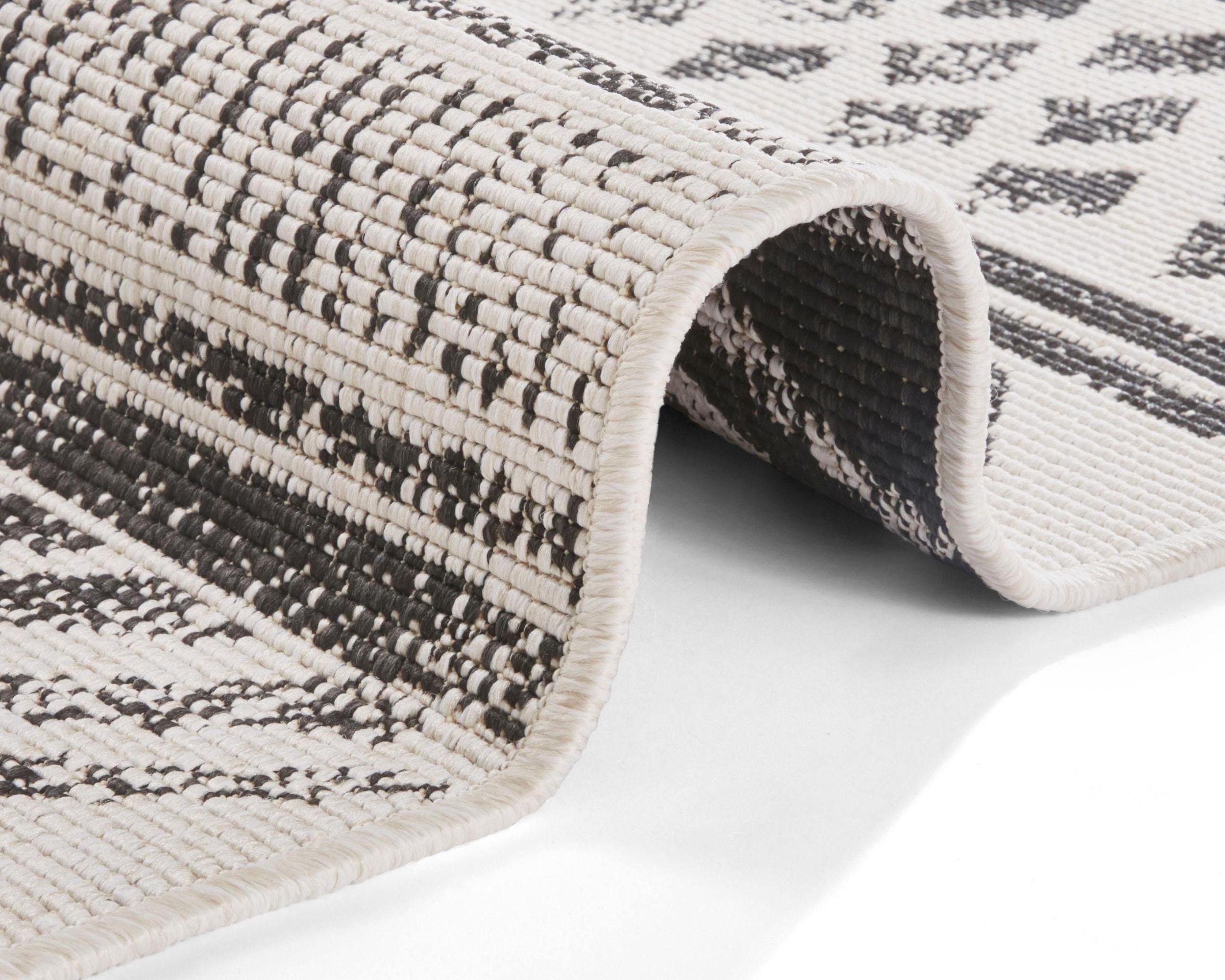 NORTHRUGS Teppich »BIRI Wendeteppich«, rechteckig, 5 mm Höhe, In-& Outdoor, Wetterfest, Balkon, Läufer, Wohnzimmer, Wasserfest, Boho