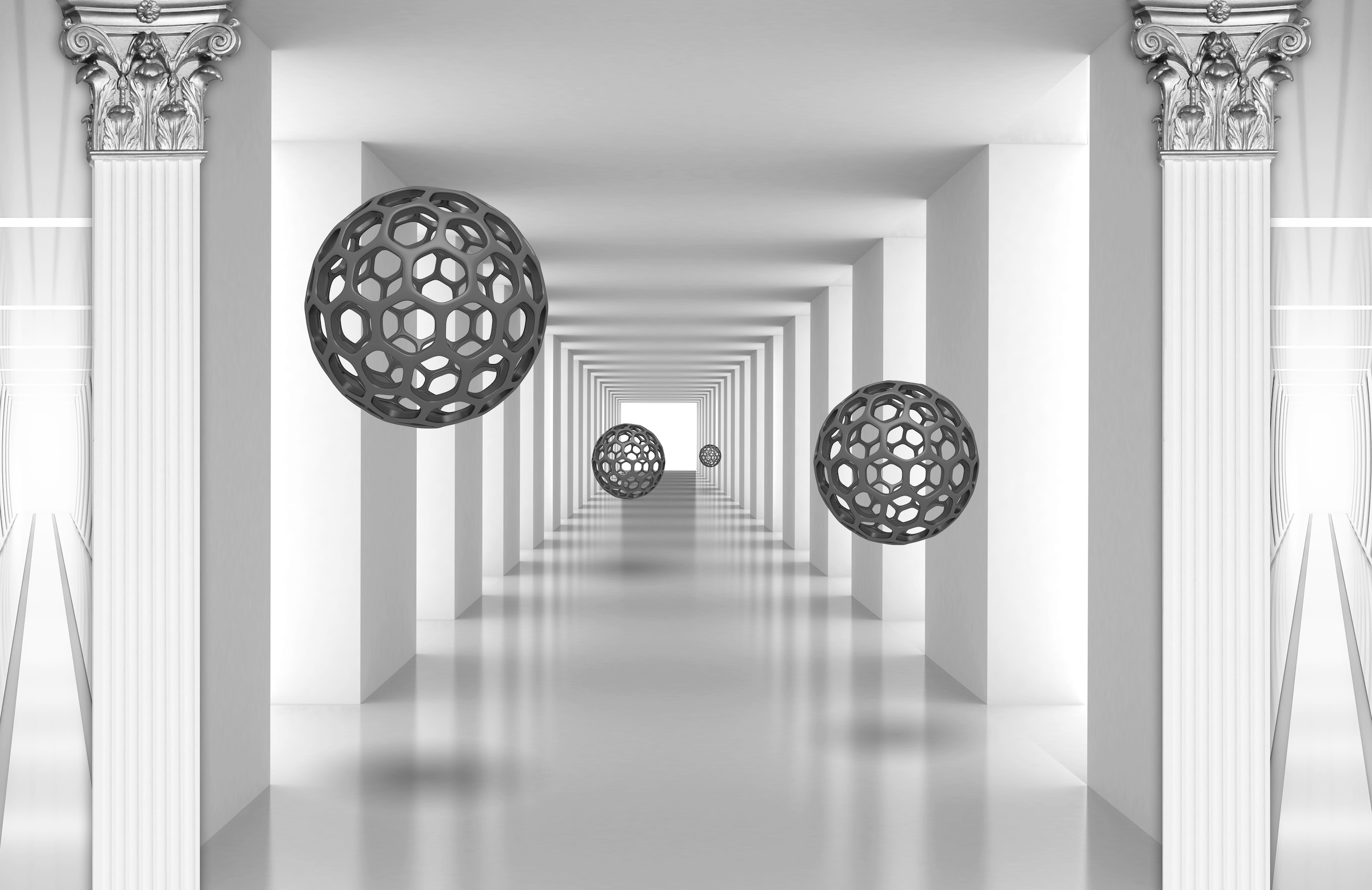 Papermoon Fototapetas »3D ABSTRAKT PASSAGE SKULP...