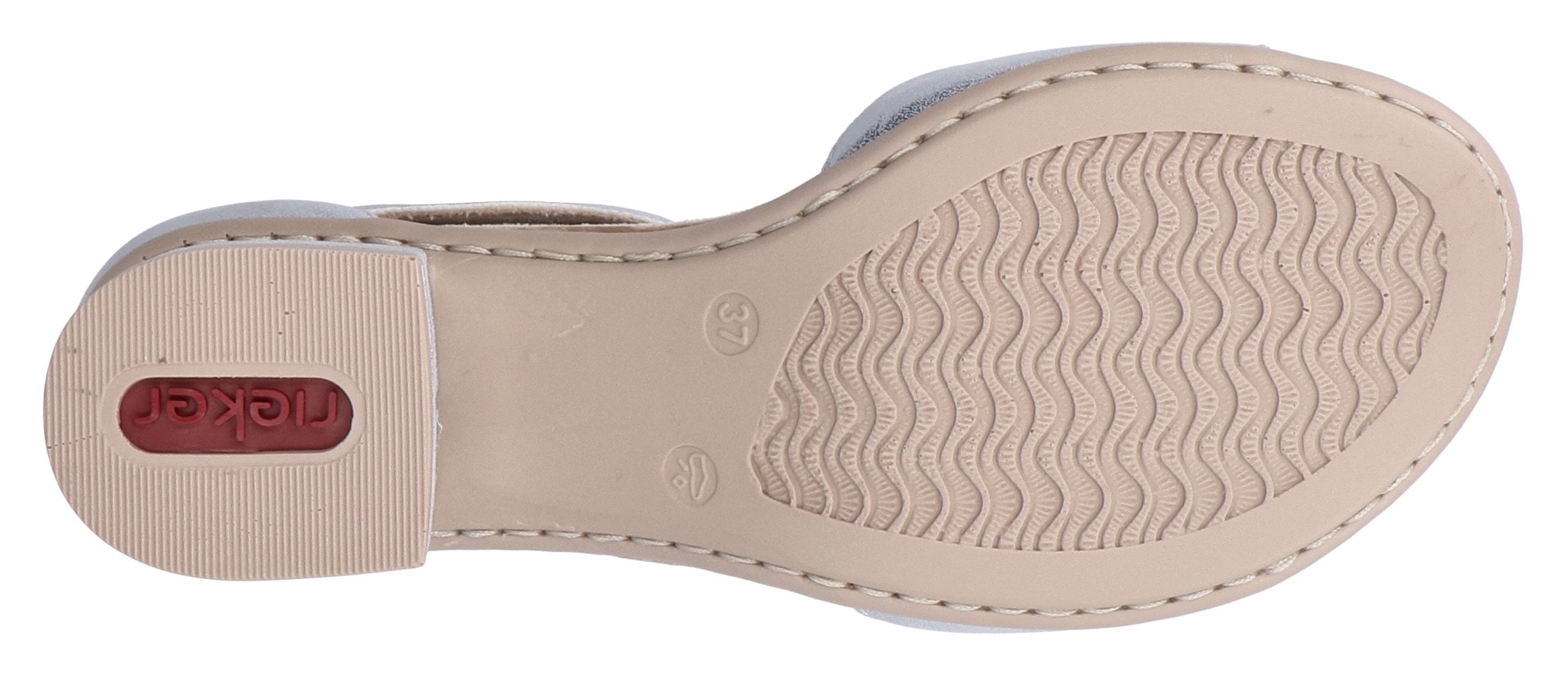 Rieker Sandalette, Sommerschuh, Sandale, Blockabsatz, mit praktischen Klettverschlüssen