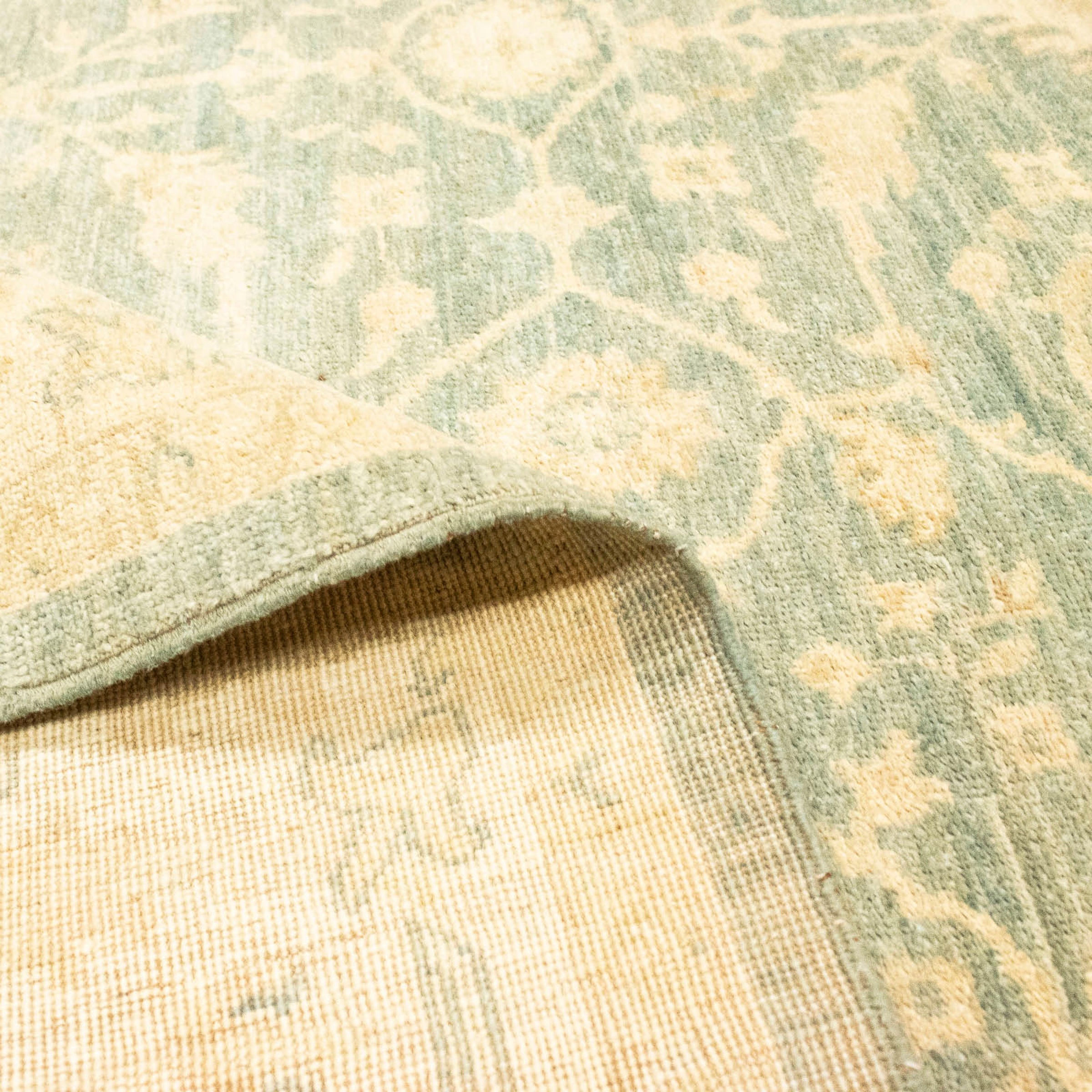 morgenland Orientteppich »Ziegler - 260 x 182 cm - hellblau«, rechteckig, Wohnzimmer, Handgeknüpft, Einzelstück mit Zertifikat