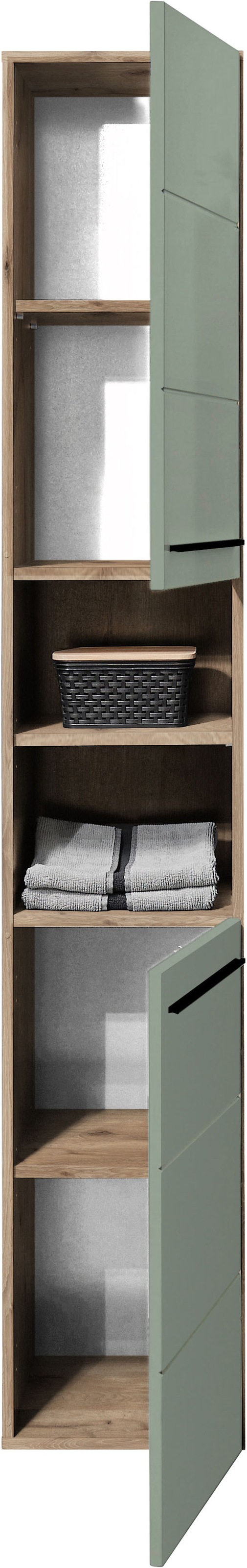 BASIC by Balculina Hochschrank »Vista BxHxT 34x190x31 cm« 1 Stk. tlg. Breite 34cm, Kunststoffgriffe, Made in Europa