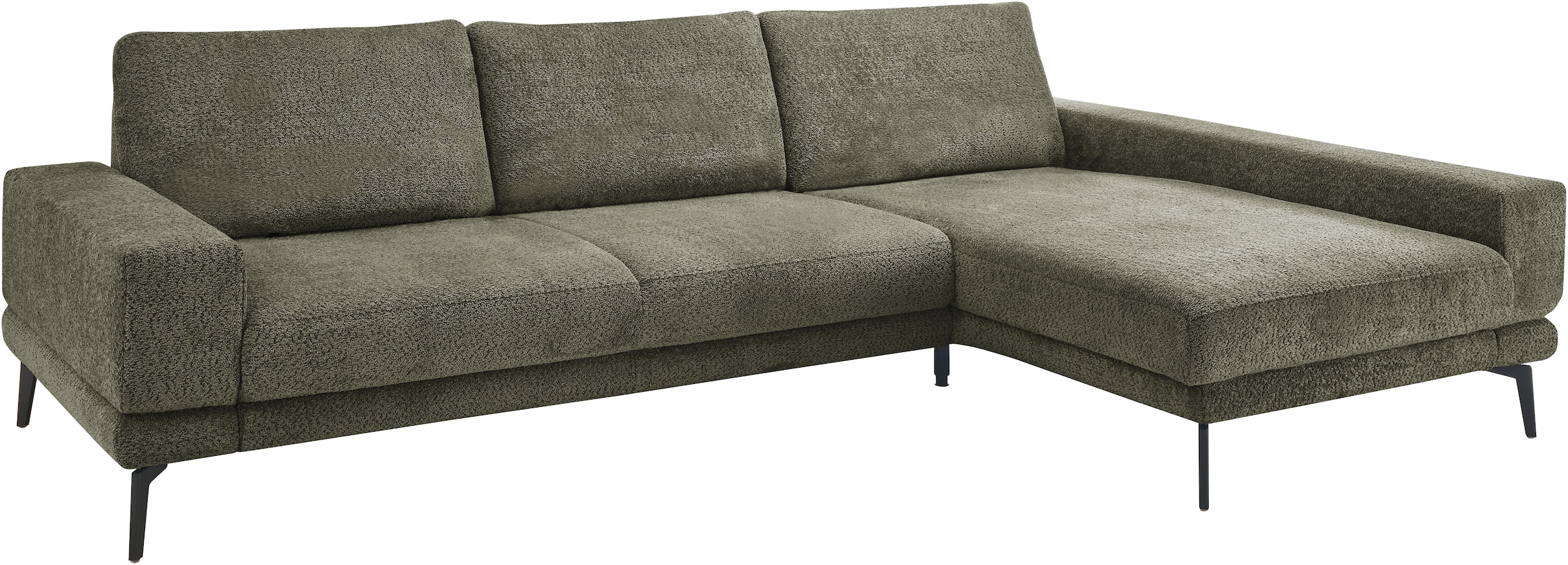 set one by Musterring Ecksofa "SO 3600 optimaler Sitzkomfort in Federkern o. Kaltschaum, 2 Sitzhöhen" Sitzhöhe 42 cm, Kaltschaum, B 293 x T 180 cm, Kama olive
