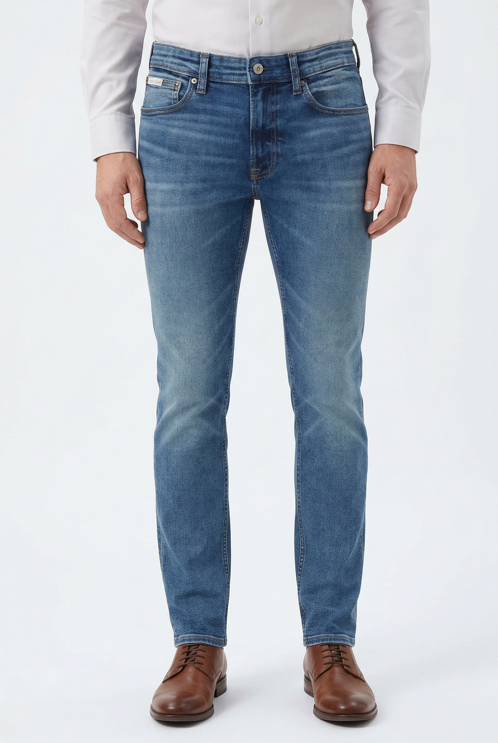 Calvin Klein Jeans Skinny-fit-Jeans "SKINNY" mit Leder-Badge