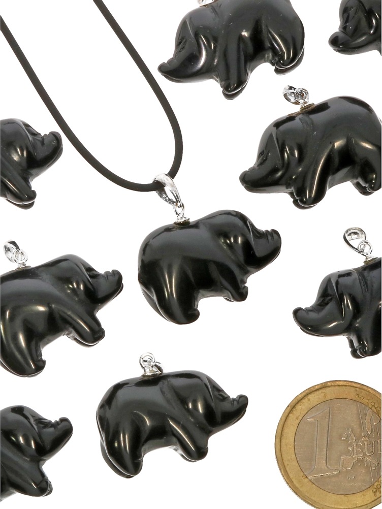 Adelia´s Kettenanhänger »Damen Schmuck Damen Schmuck Anhänger 925 Silber schwarz Schwein«