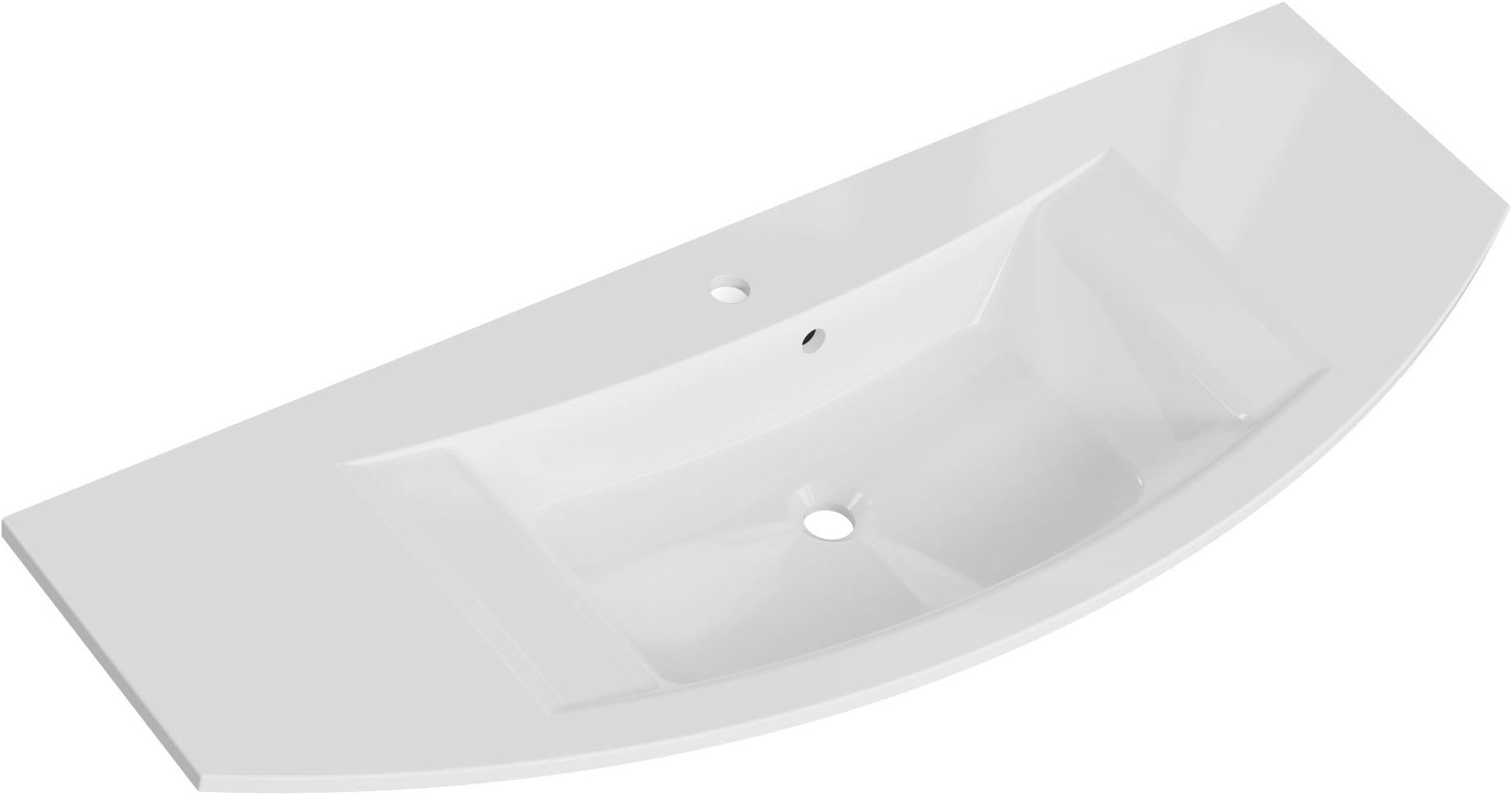 Saphir Waschtisch »Serie 7045 Mineralmarmor-Waschtisch und Unterschrank, 131 cm breit«, Waschplatz mit 2 Schubladen, 2 Türen, Badmöbel Set mit Waschtisch