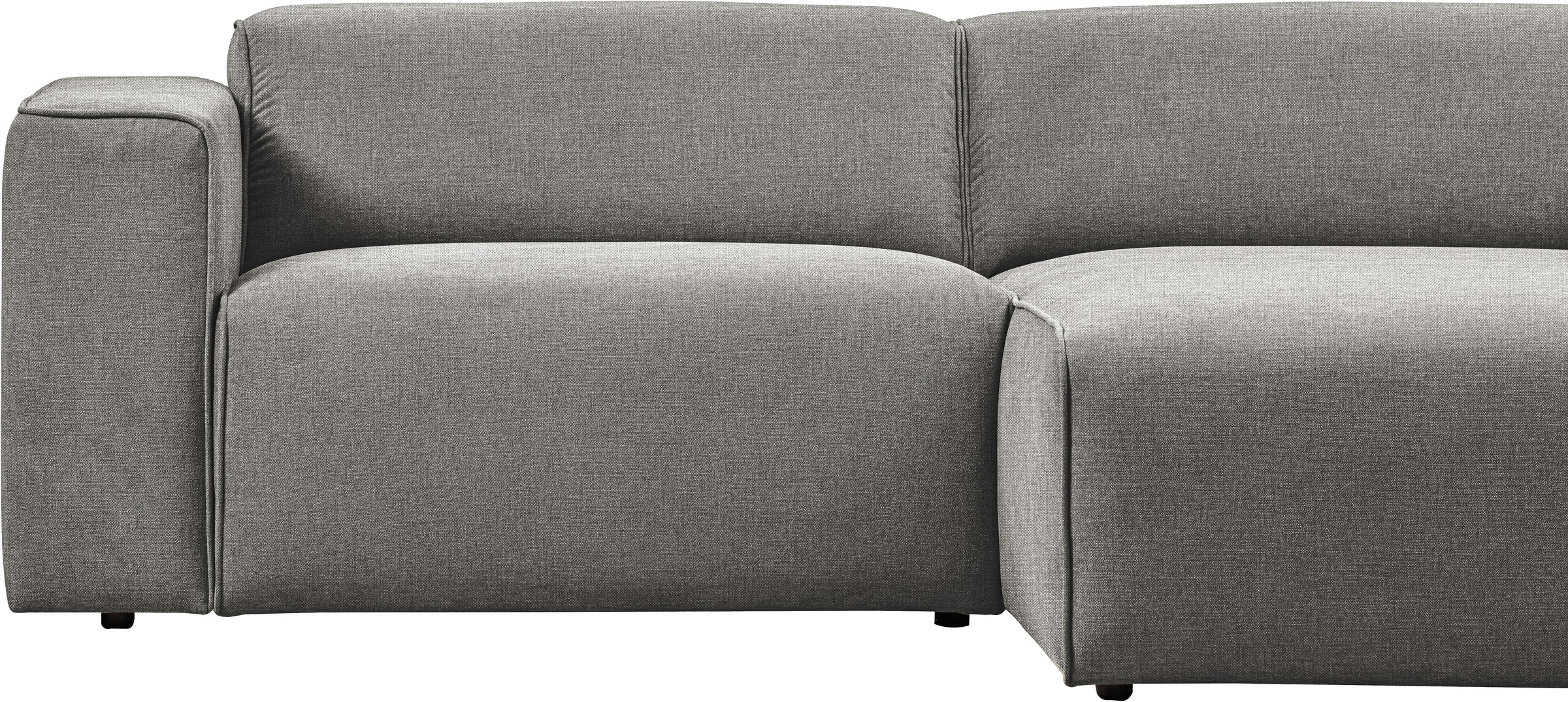 andas Ecksofa »Noord«, mit Kedernaht, Breite 234 cm, Cord, Struktur, Webstoff