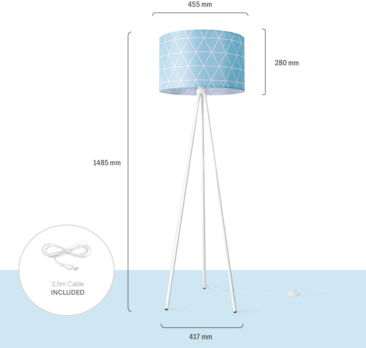 Paco Home Stehlampe »Trina Stella«, Leuchtmittel E27 | ohne Leuchtmittel, Standleuchte Wohnzimmer Schlafzimmer E27 Skandi Pink Grau Blau Deko