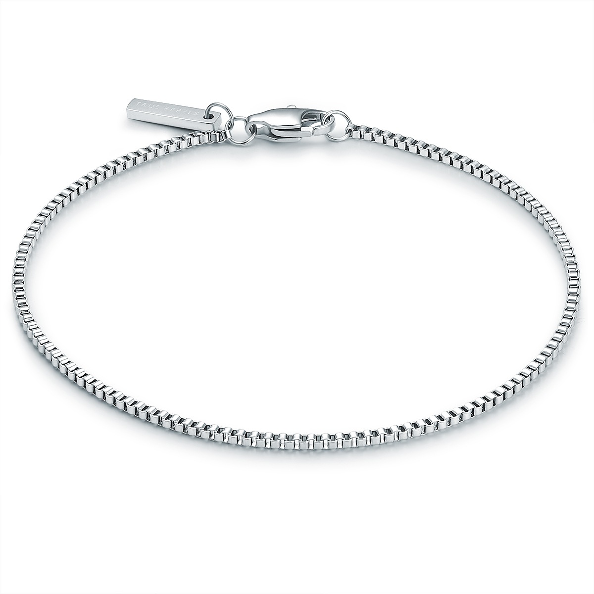 TRUE REBELS Herren Armband "TR2", 21, Edelstahlsilber, Edelstahl, Armbänder, aus Edelstahl