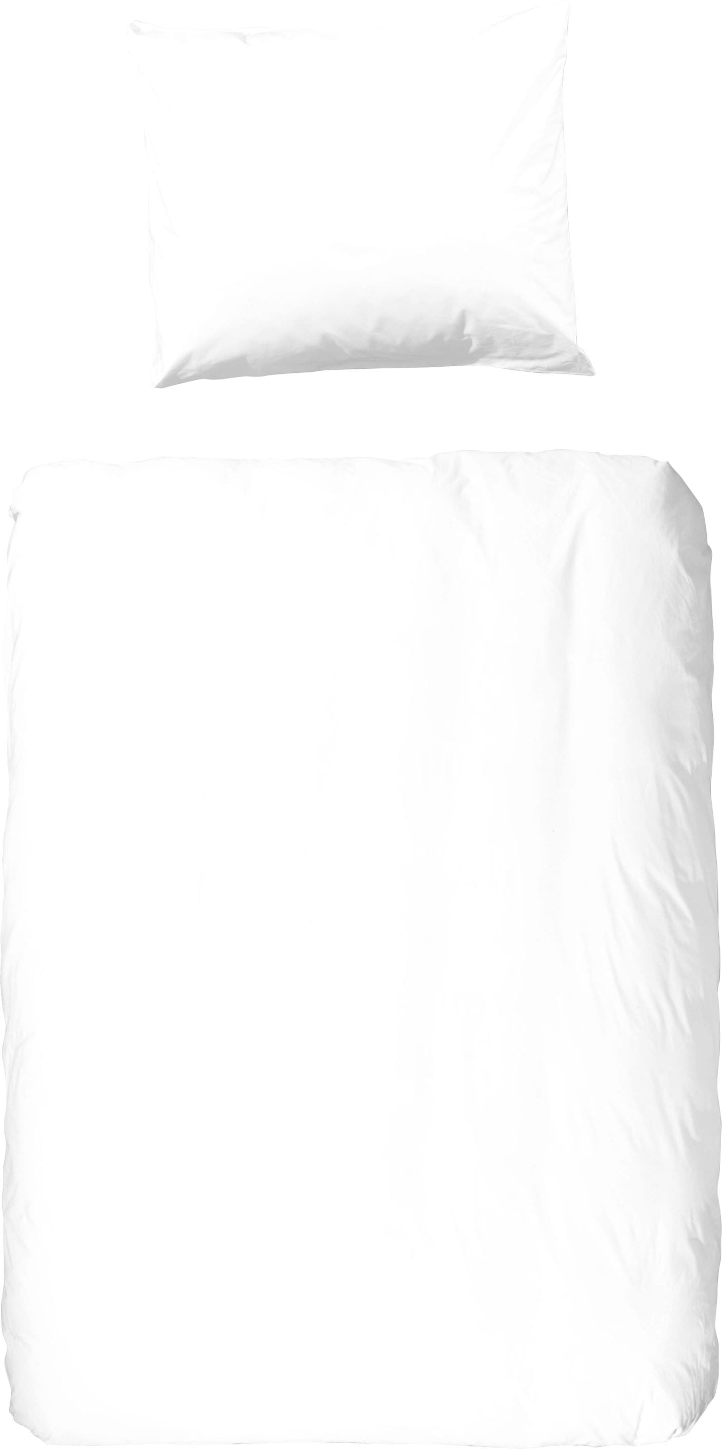 Bettwäsche GOOD MORNING, weiß, Renforcé, Obermaterial: 100% Baumwolle, Bettwäsche, "Good Morning Uni", 100% Baumwolle, Renforcé, 135x200, Unifarben,