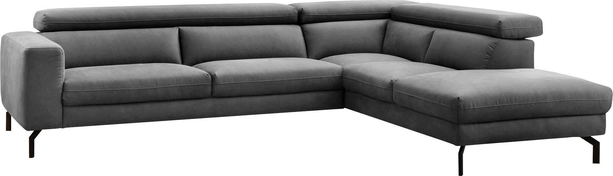 PLACES OF STYLE Ecksofa "Olanta, modern und bequem, Breite 305cm, Fuß 16cm günstig online kaufen