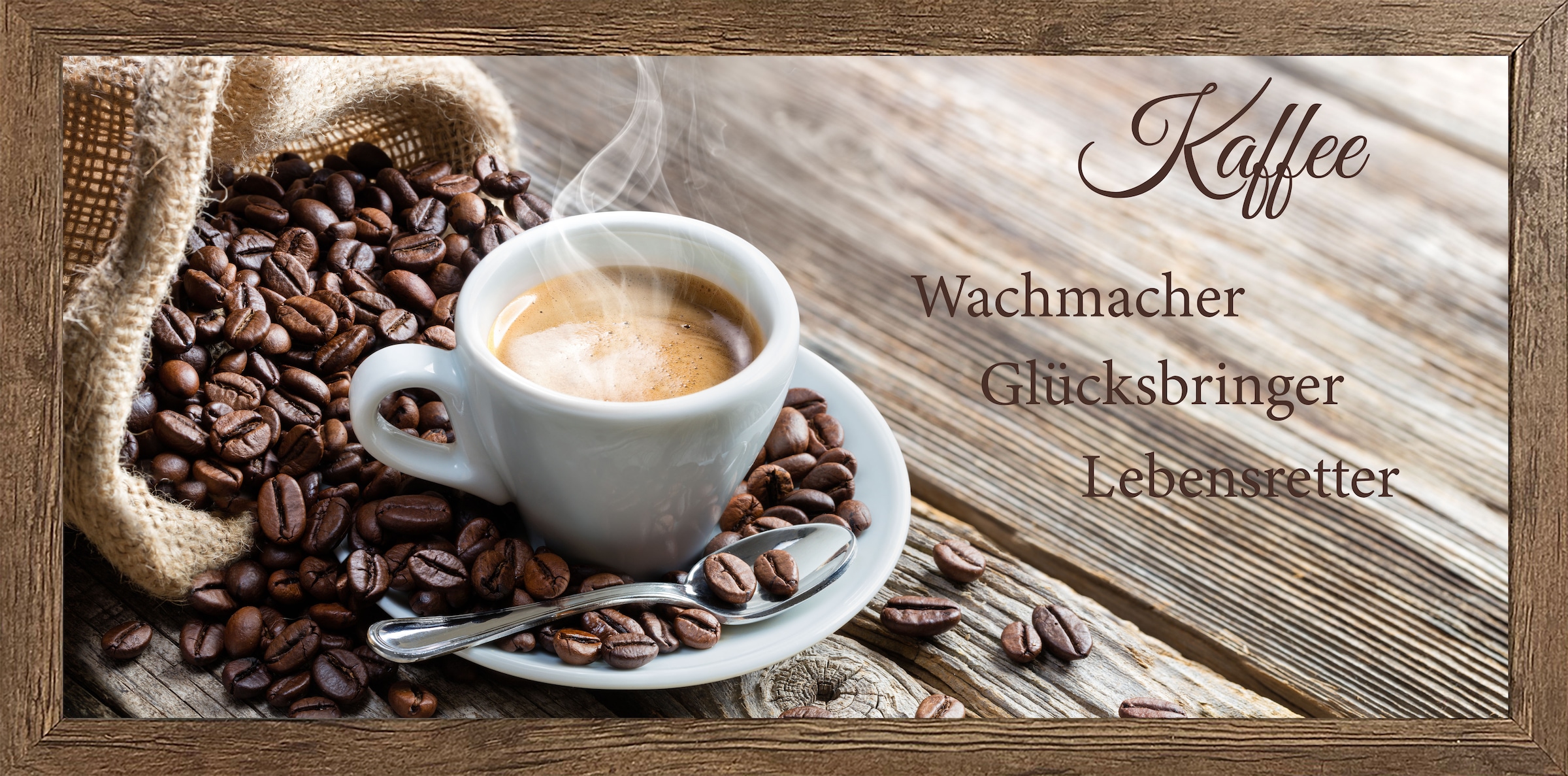 Bönninghoff Bild mit Rahmen, Kaffee-Kaffee Bilder-Getränke-Küche-Sprüche-Sp günstig online kaufen