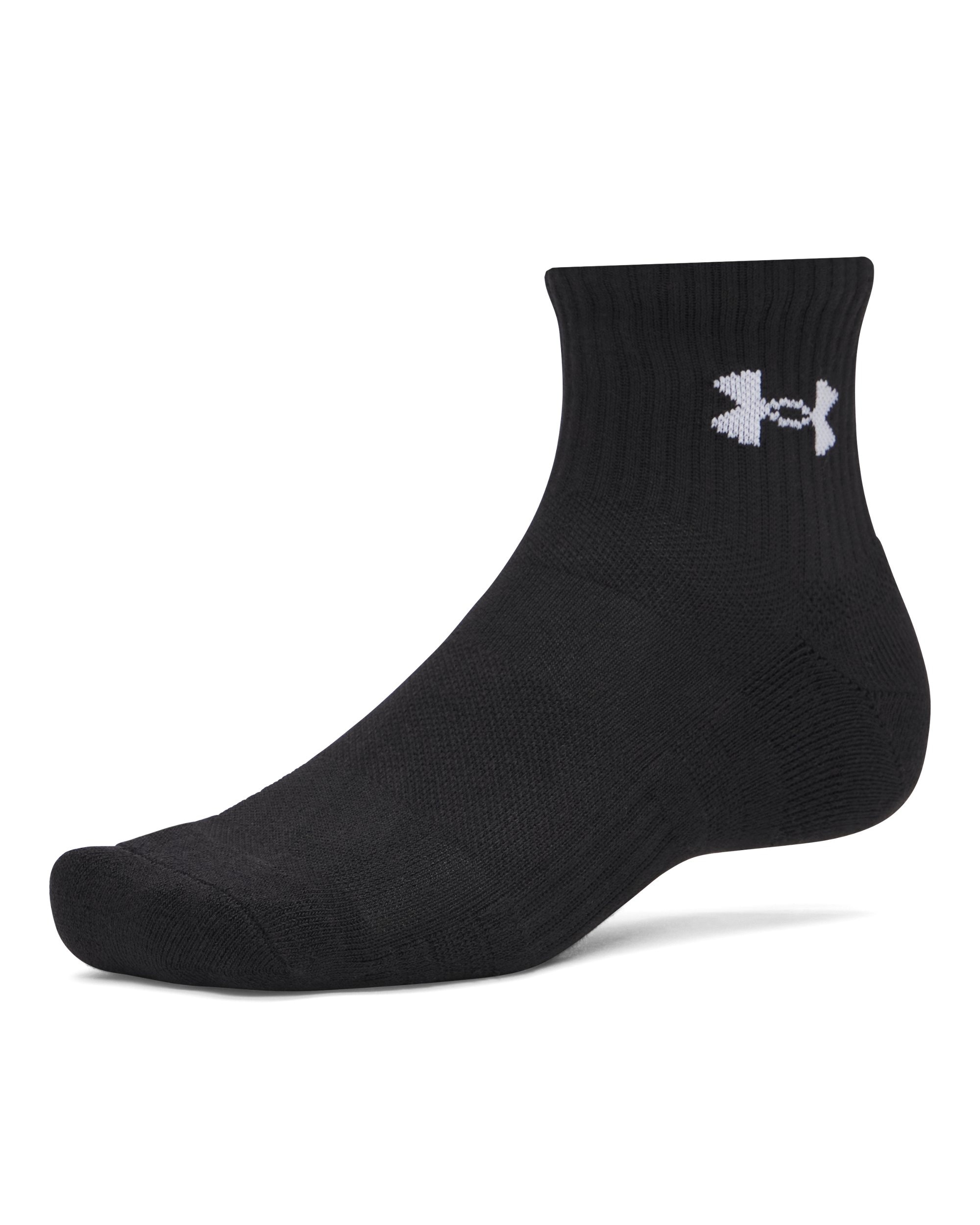 Under Armour Sportsocken "UA PERFORMANCE COTTON 3P QTR" Packung, 3 Paar tlg. für vielseitige Einsätze, mit strategischen Netzstoffeinsätzen