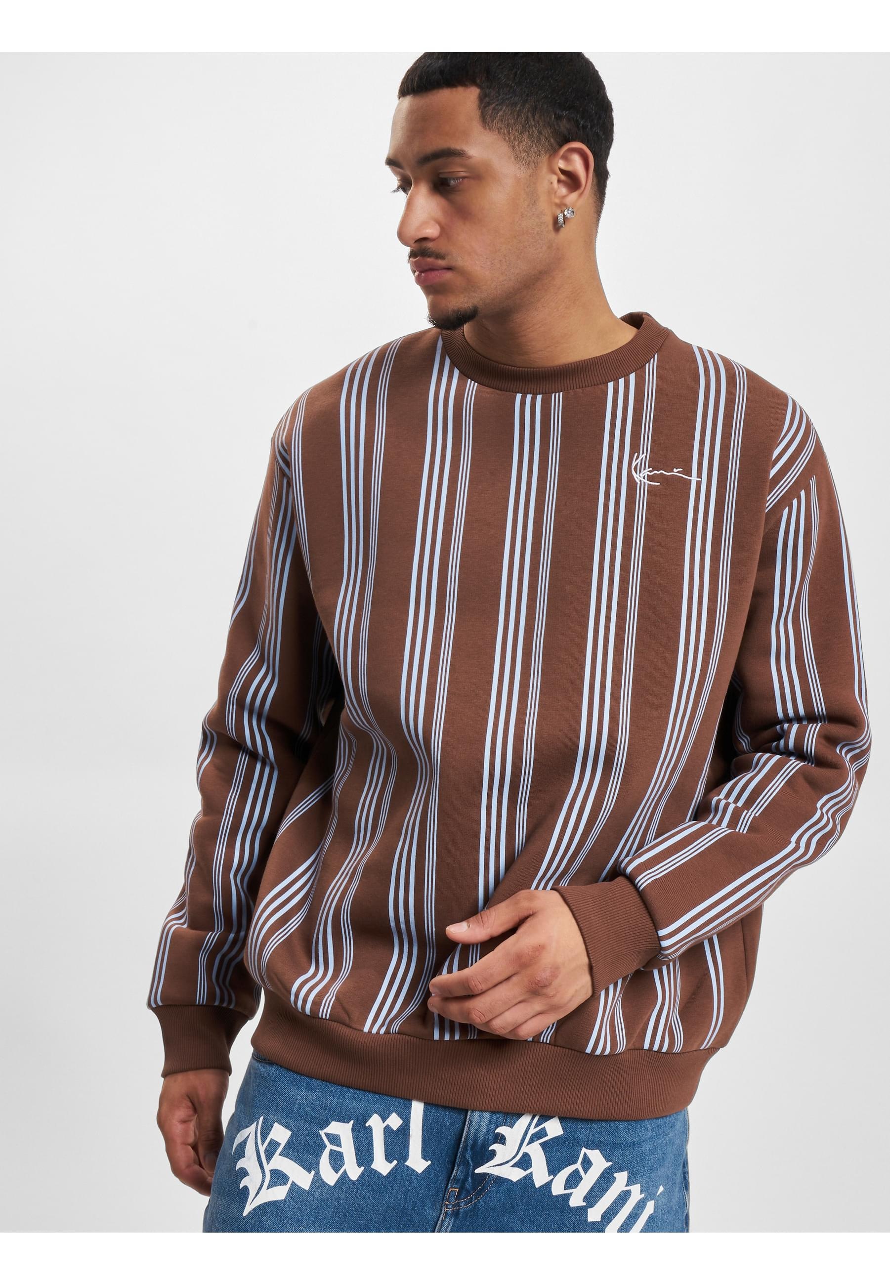 Karl Kani Langarmshirt »Karl Kani Herren KM233-027-2 KK Small Signature Striped Crew«, (1 tlg.)