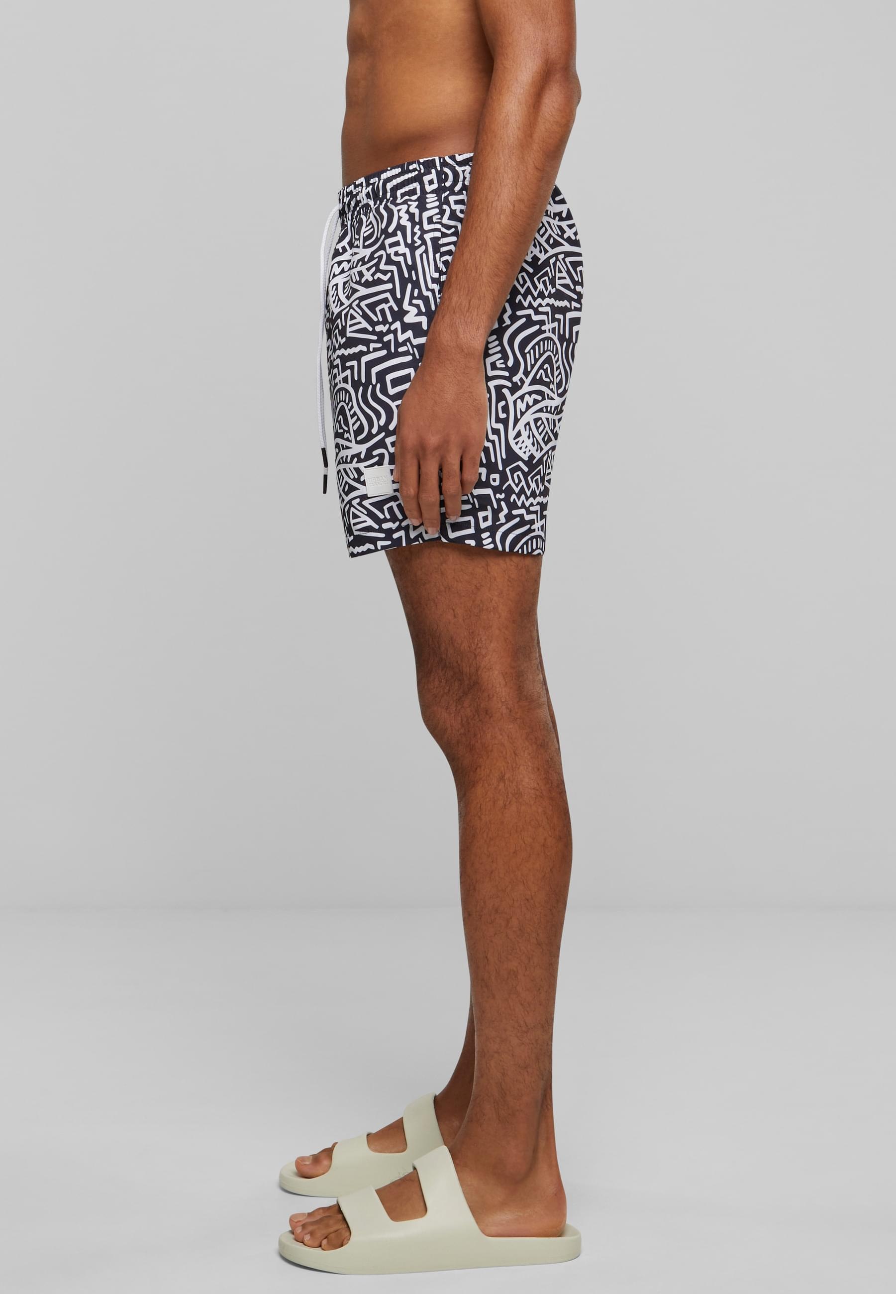 URBAN CLASSICS Badeshorts »Urban Classics Herren Pattern Swim Shorts«