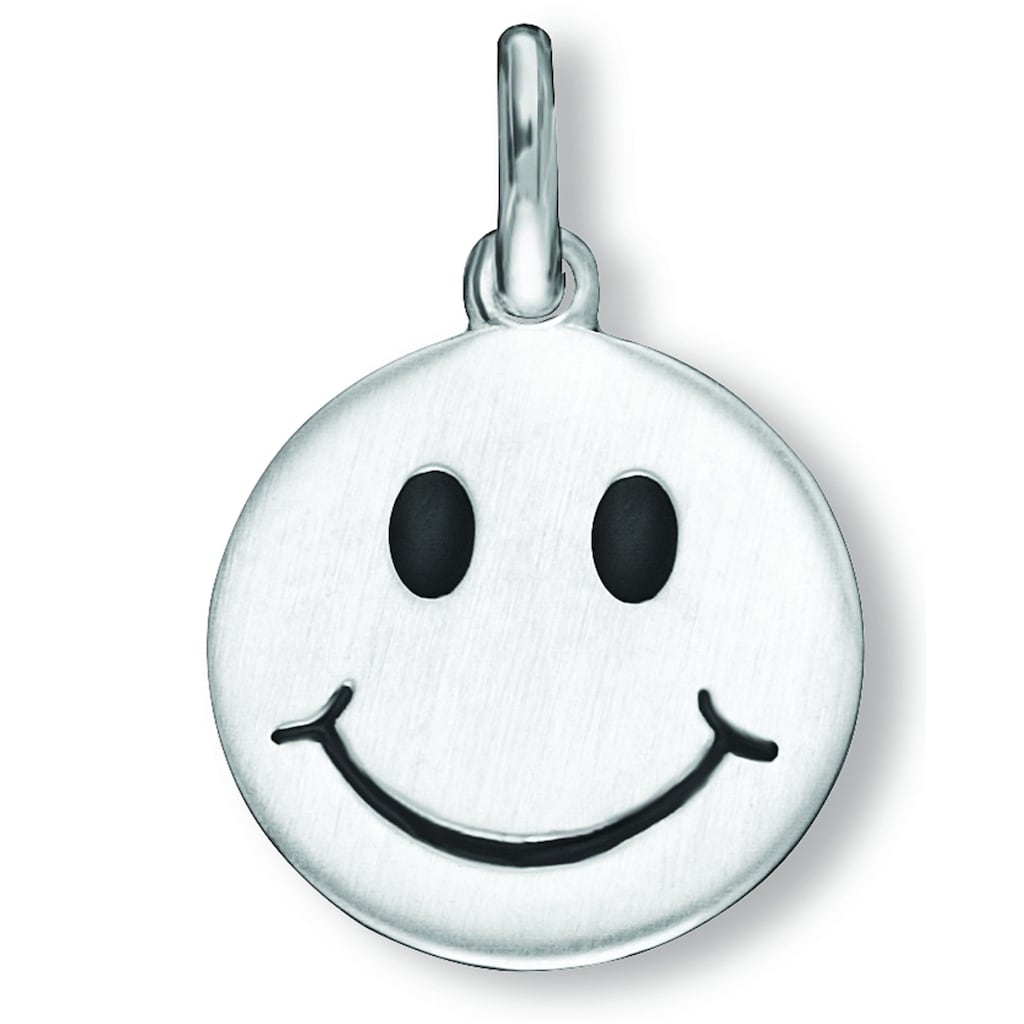ONE ELEMENT Kette mit Anhänger »Smiley Anhänger aus 925 Silber Ø 12 5 mm« Schmuckset Set mit verstellbarer Halskette