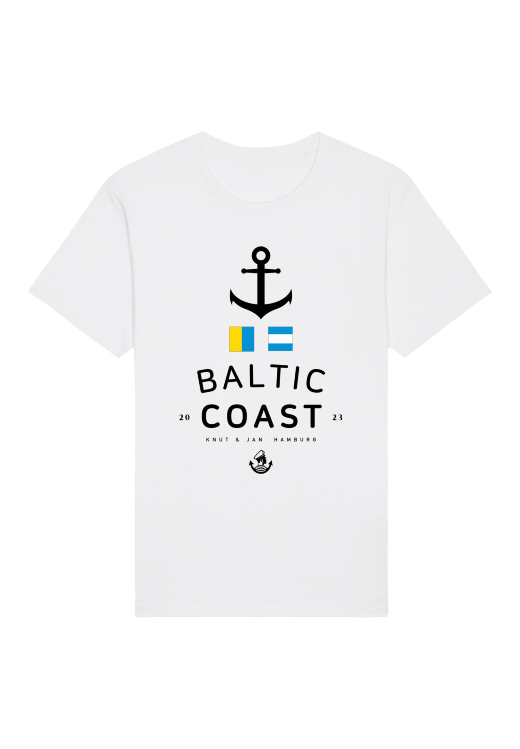 F4NT4STIC T-Shirt "Ostsee Flaggen Knut & Jan Hamburg", Premium Qualität günstig online kaufen