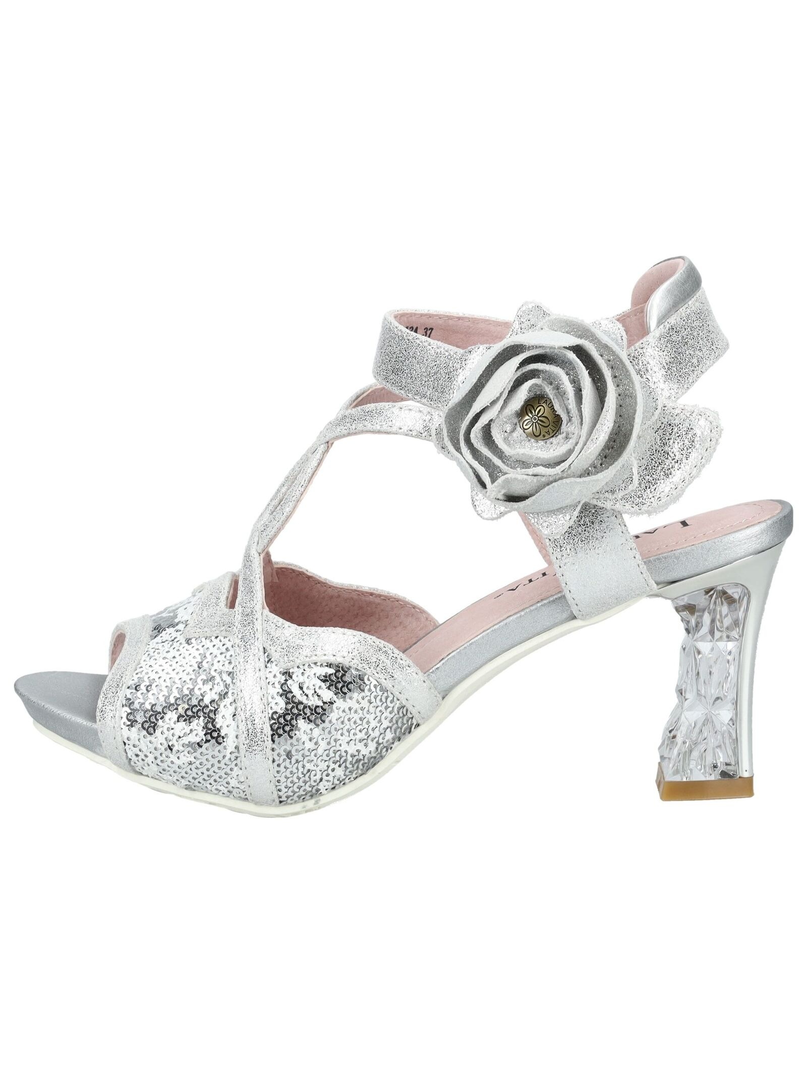 LAURA VITA High-Heel-Sandalette "LAURA VITA Sandalen Leder/Textil" günstig online kaufen