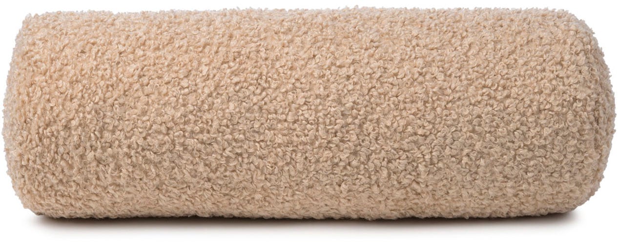 Nackenrolle GÖZZE, B:60cm H:19cm L:20cmbeige, Polyester, Funktionskissen, "Curly Kissenrolle Rolf"