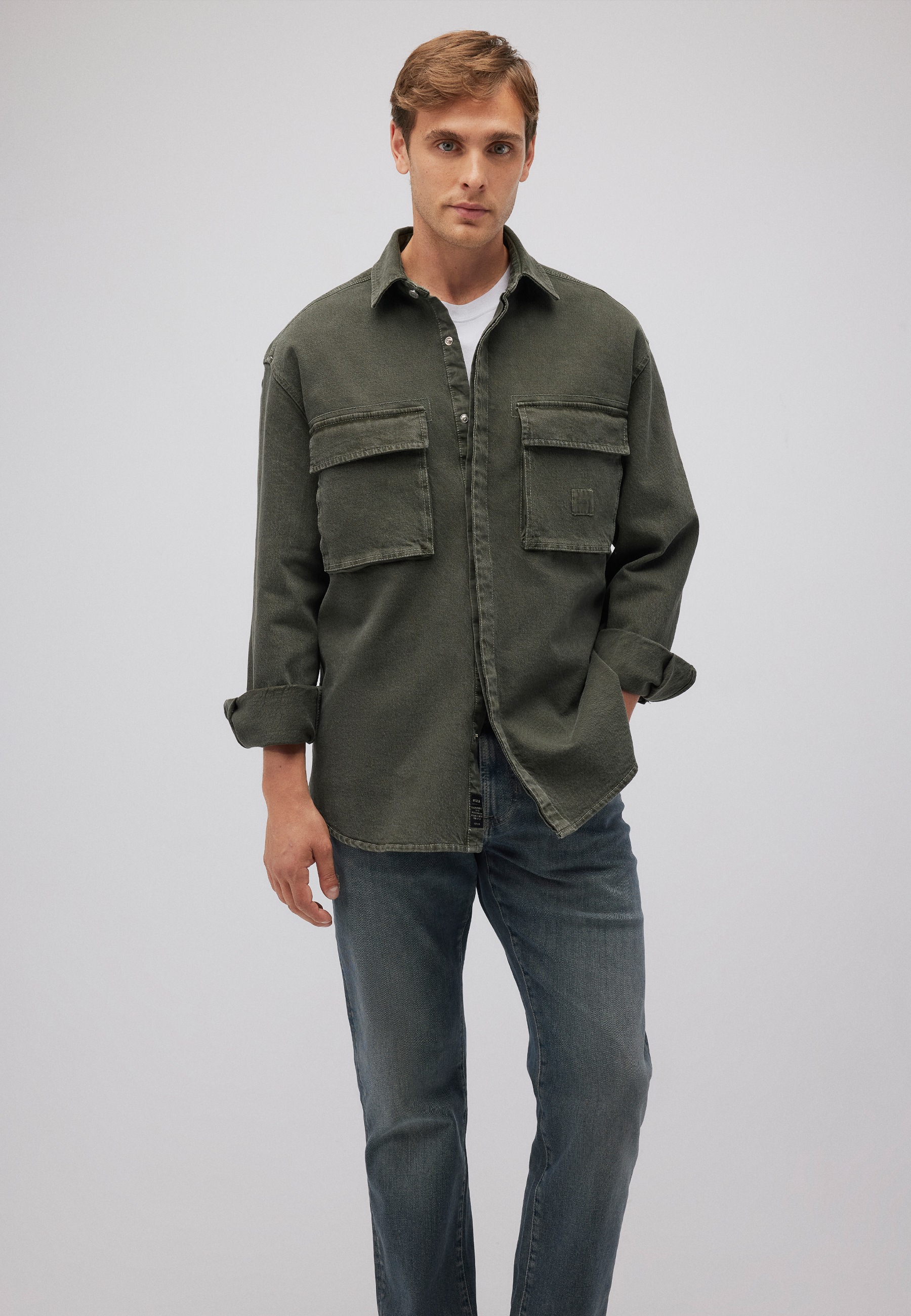Mavi Langarmshirt »TWO POCKET SHIRT«, Overshirt aus Denim