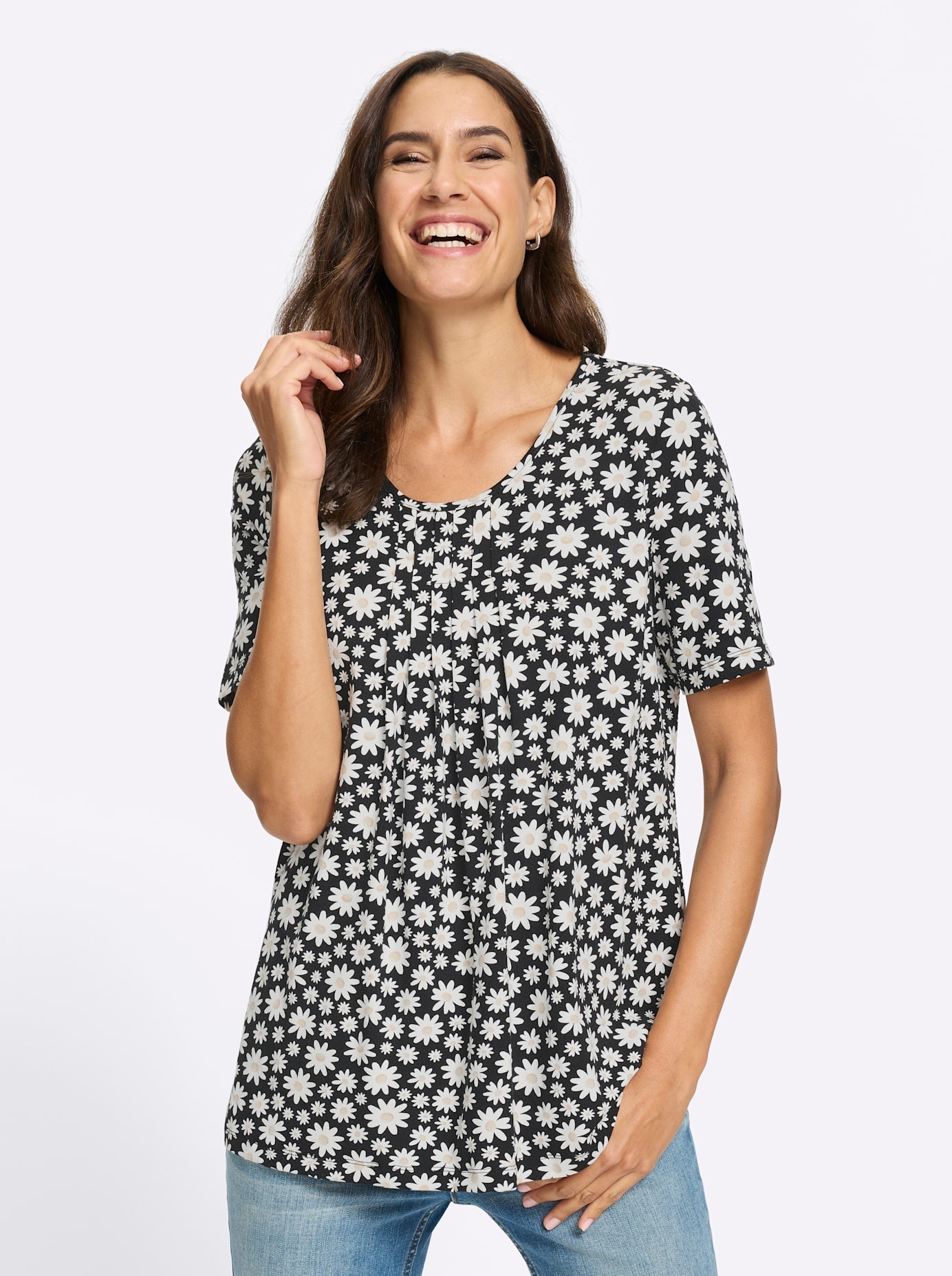 Print-Shirt "Druck-Shirt" 1 tlg. günstig online kaufen