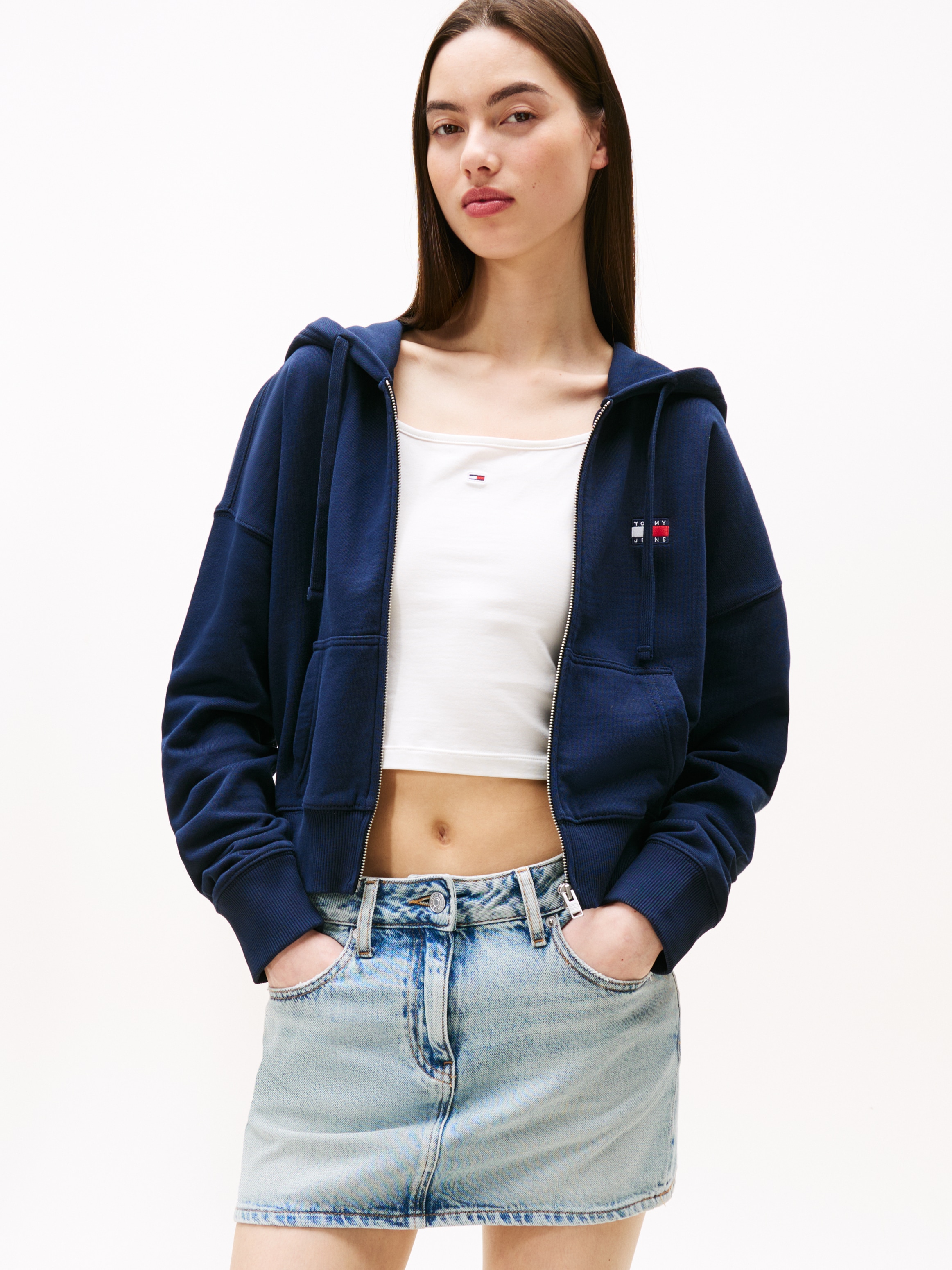 Tommy Jeans Kapuzensweatjacke "TJW BXY CRP ZIP THRU HOODIE" günstig online kaufen