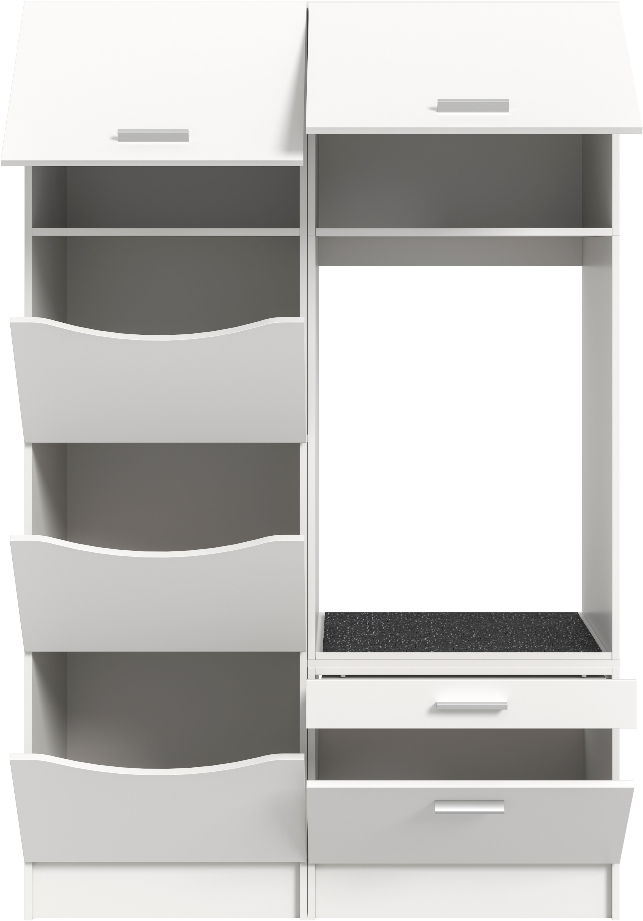 welltime Badmöbel-Set »FALAS, TOPSELLER!, 2-teilig, Hauswirtschaftsraum Set, Breite 126 cm«, (Set, 2 St., bestehend aus: 1x Wäscheschrank & 1x Waschmaschinenumbauschrank), Kombination, Waschmaschinenumbau, Waschmaschinenschrank, Wäschekammer