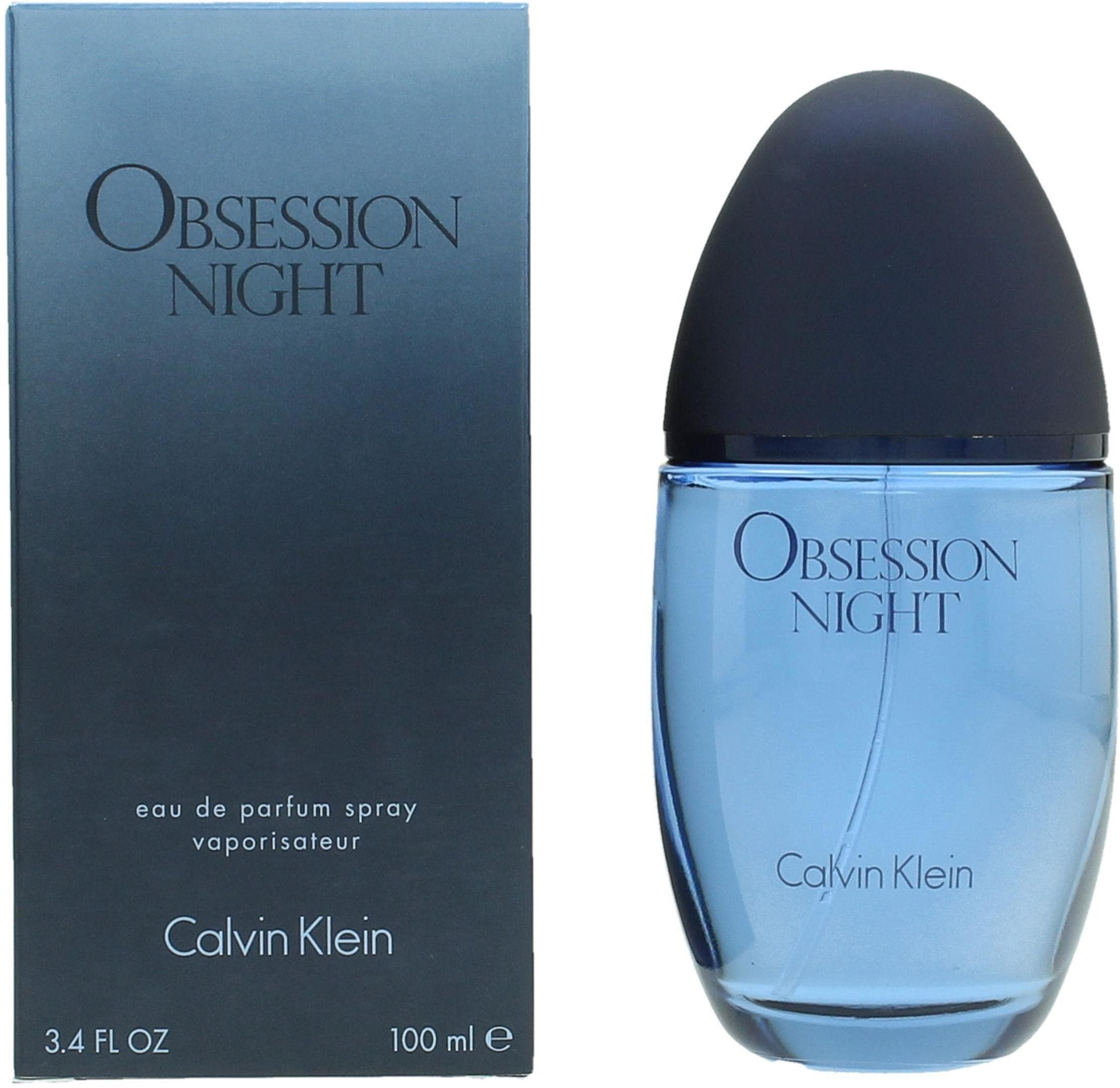 Calvin Klein Eau de Parfum »Obsession Night«, Orientalisch-blumiger Duft mit Bitterorange, Jasmin und Sandelholz.