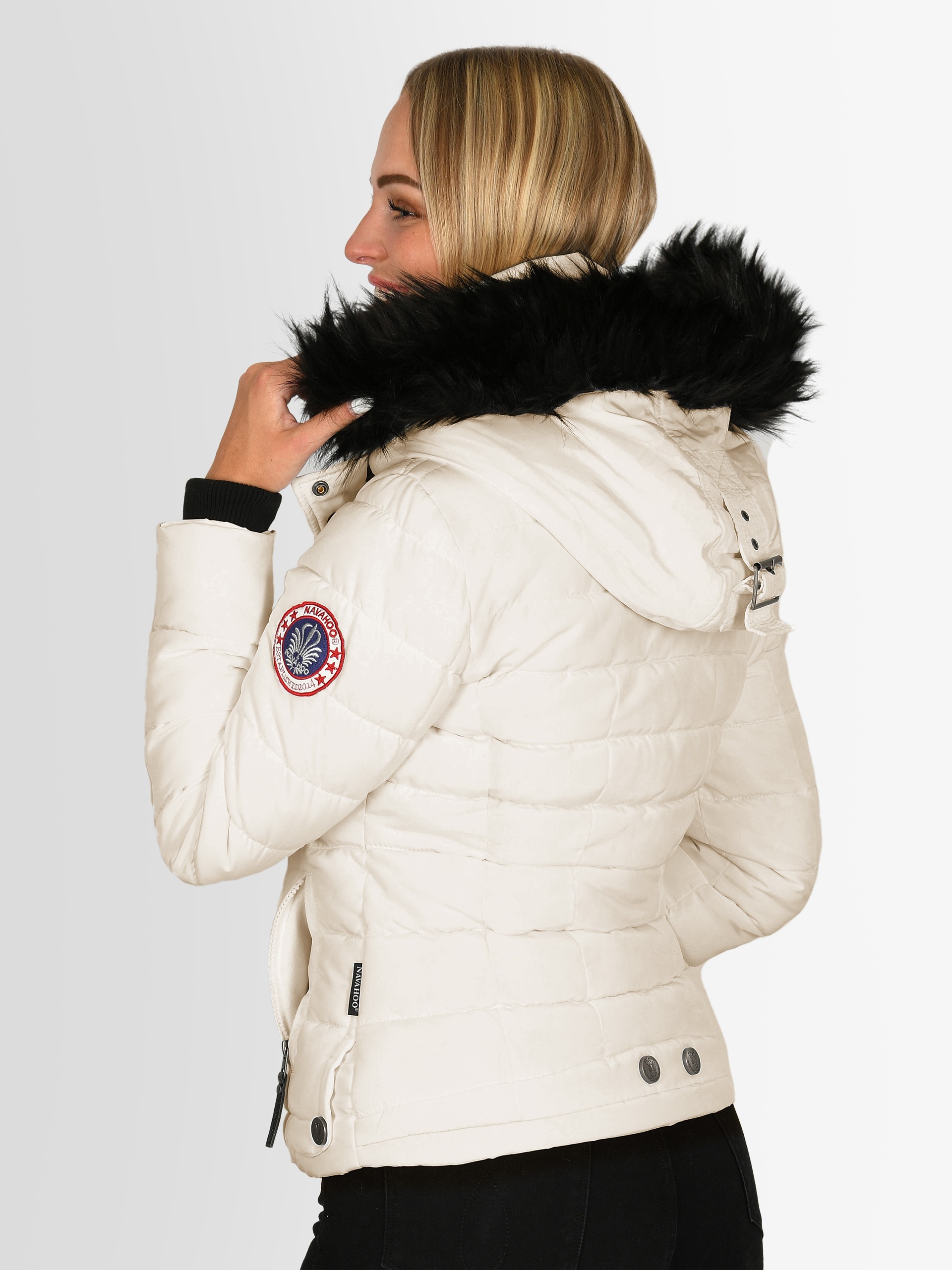 Navahoo Steppjacke »Chloe«, hochwertige Winterjacke mit abnehmbarer Kapuze