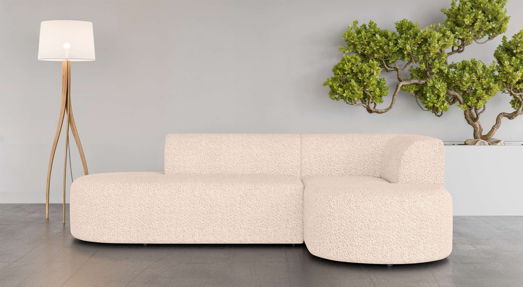 andas Ecksofa »Ecksofa Tvinne mit Ottomane links oder rechts bestellbar«, L-Form, mit...