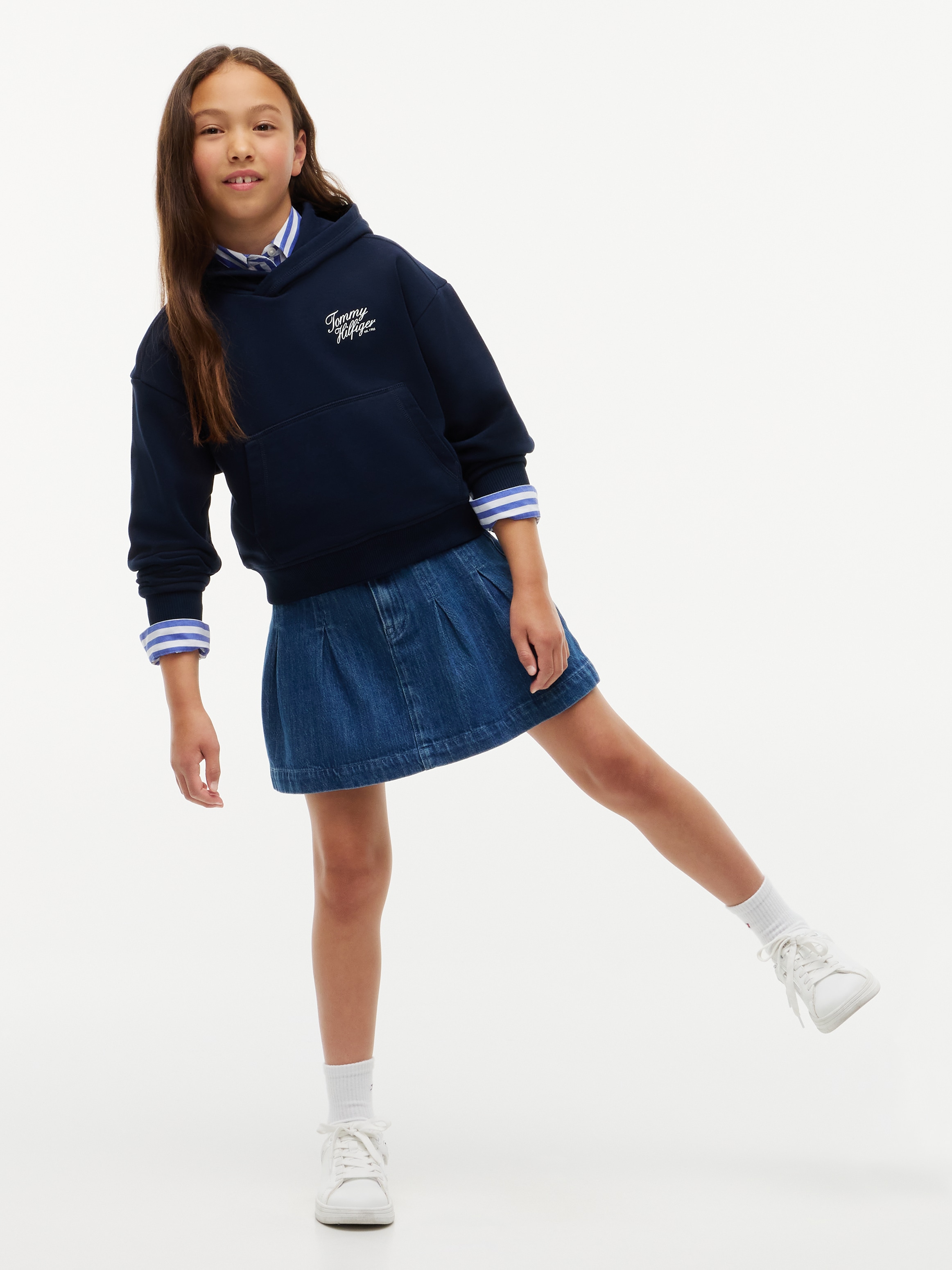 Tommy Hilfiger Kapuzensweatshirt »TOMMY SCRIPT HOODIE«, Regular Fit, Baumwoll-Mix, Kinder bis 16 Jahre
