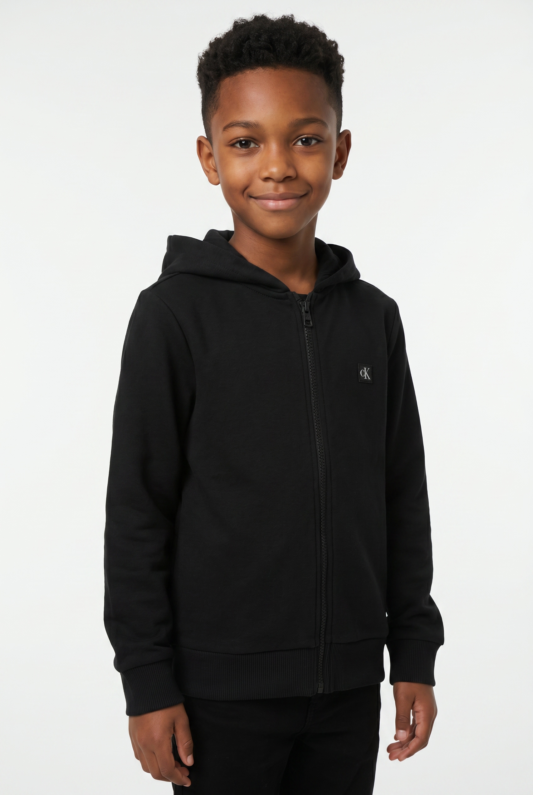 Calvin Klein Jeans Kapuzensweatjacke "MINI BADGE ZIP-THROUGH" mit Logo-Badge